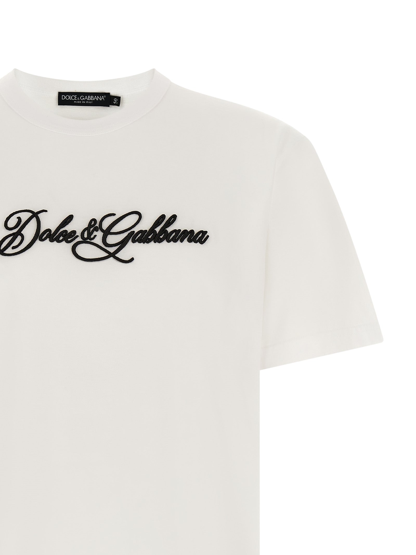 Dolce & Gabbana White Cotton T-Shirt Dolce & Gabbana
