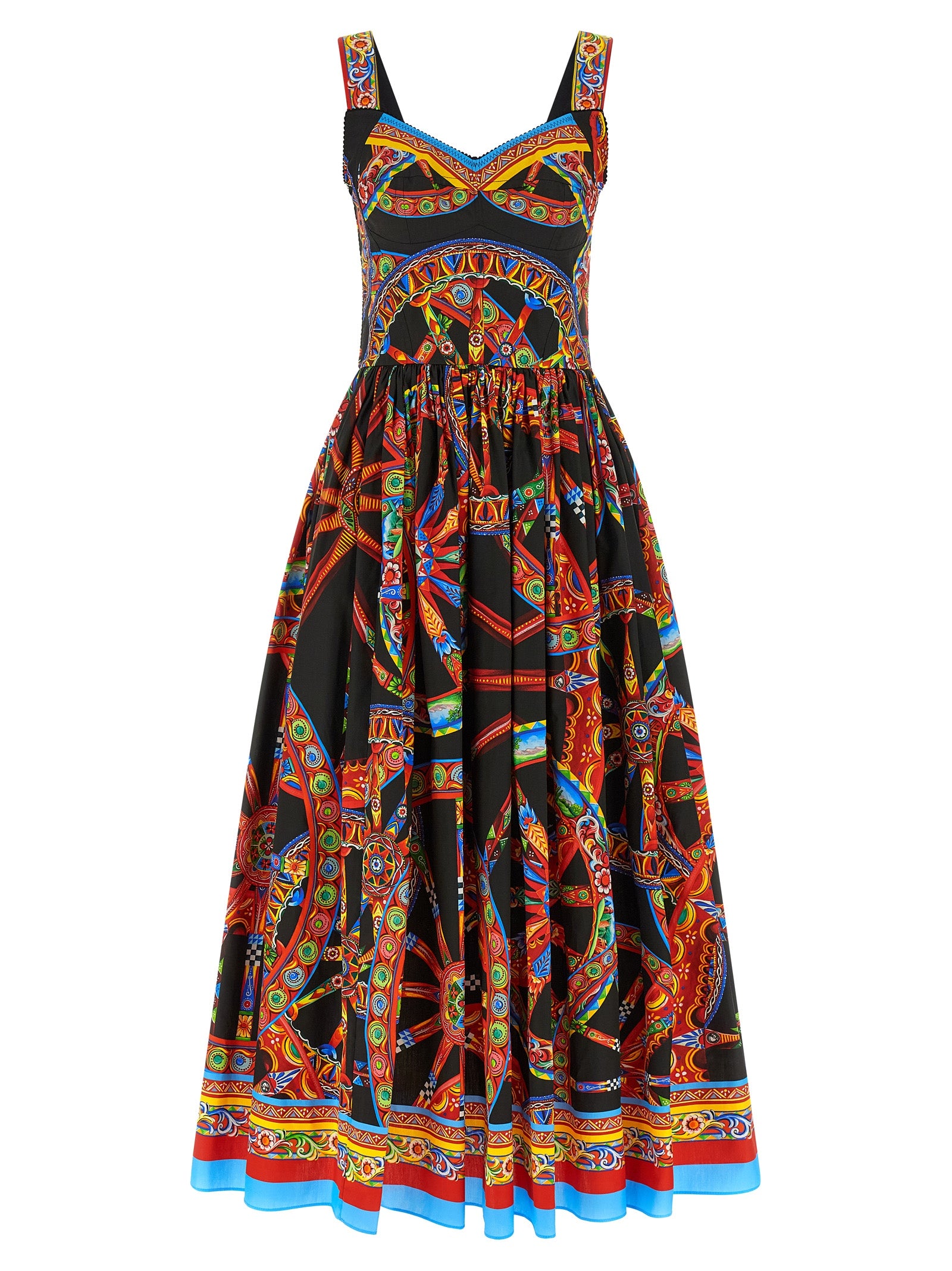Dolce & Gabbana Multicolor Cotton Long Dress Dolce & Gabbana