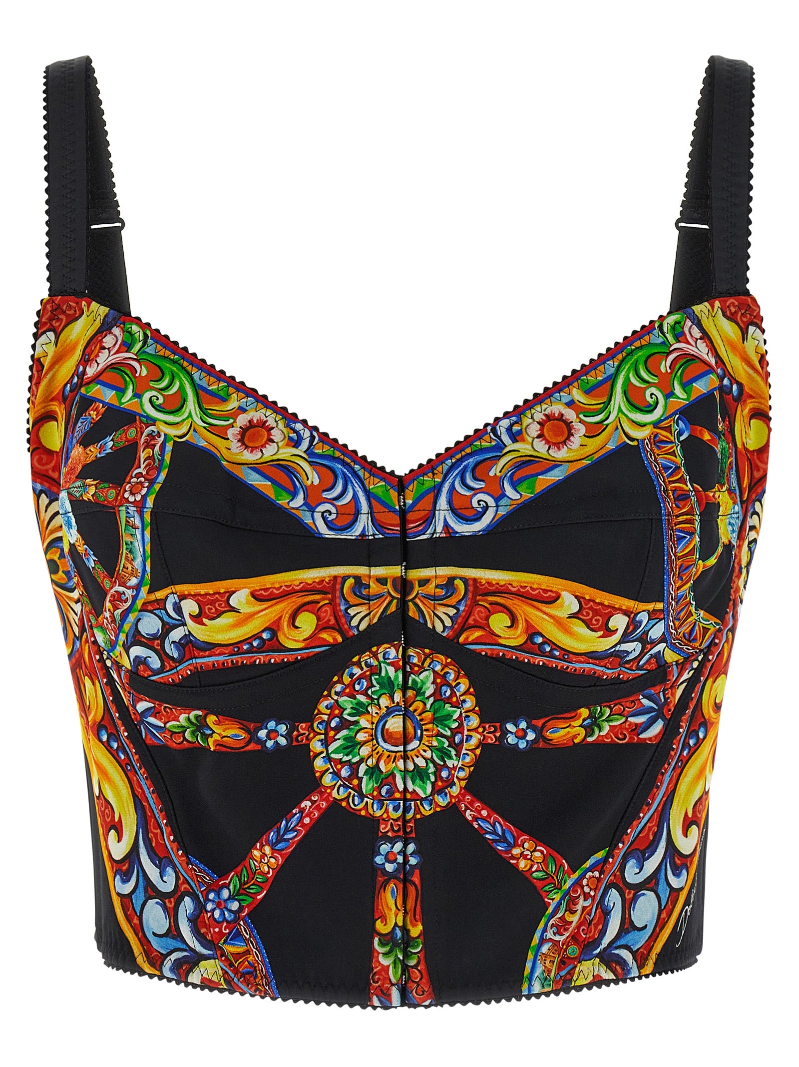 Dolce & Gabbana Multicolor Silk Tank Tops Dolce & Gabbana