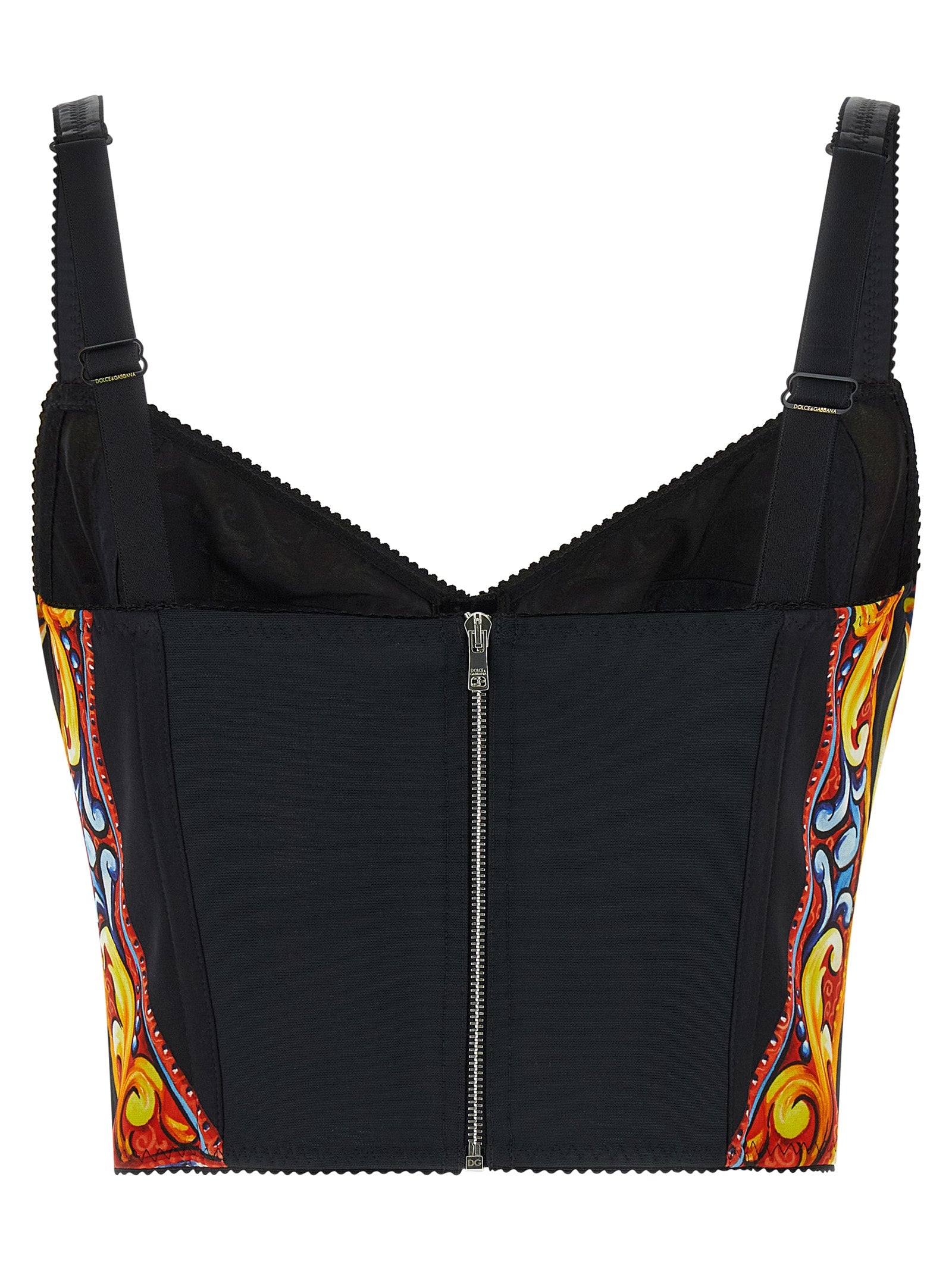 Dolce & Gabbana Multicolor Silk Tank Tops Dolce & Gabbana