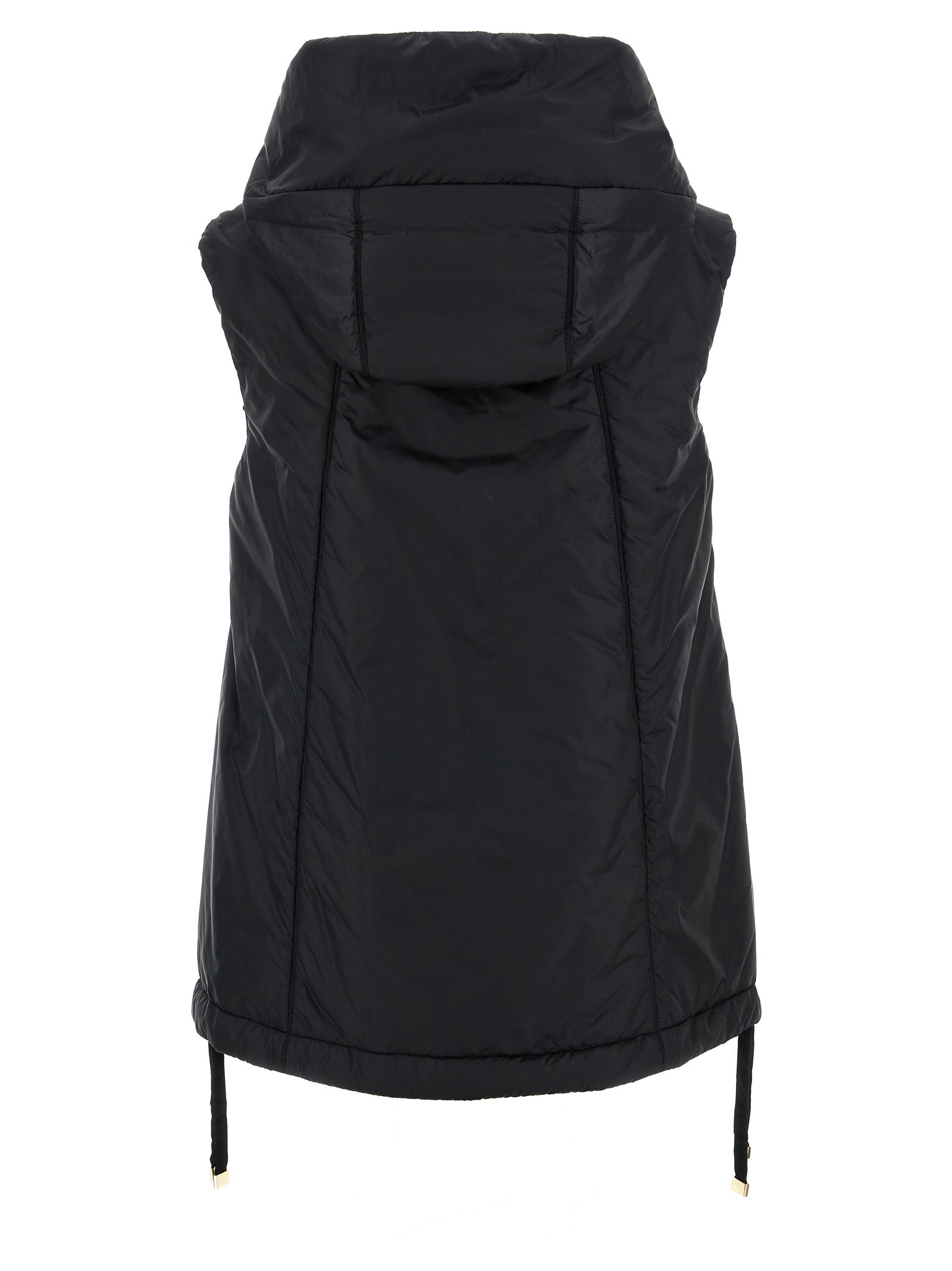 Max Mara Black Polyester Sleeveless Jacket Max Mara