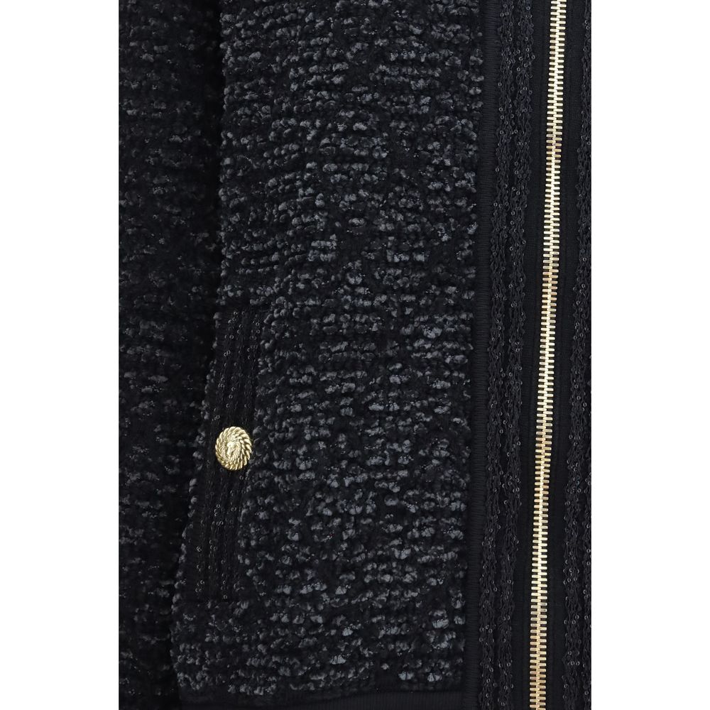 Balmain Black Viscose Bomber Balmain