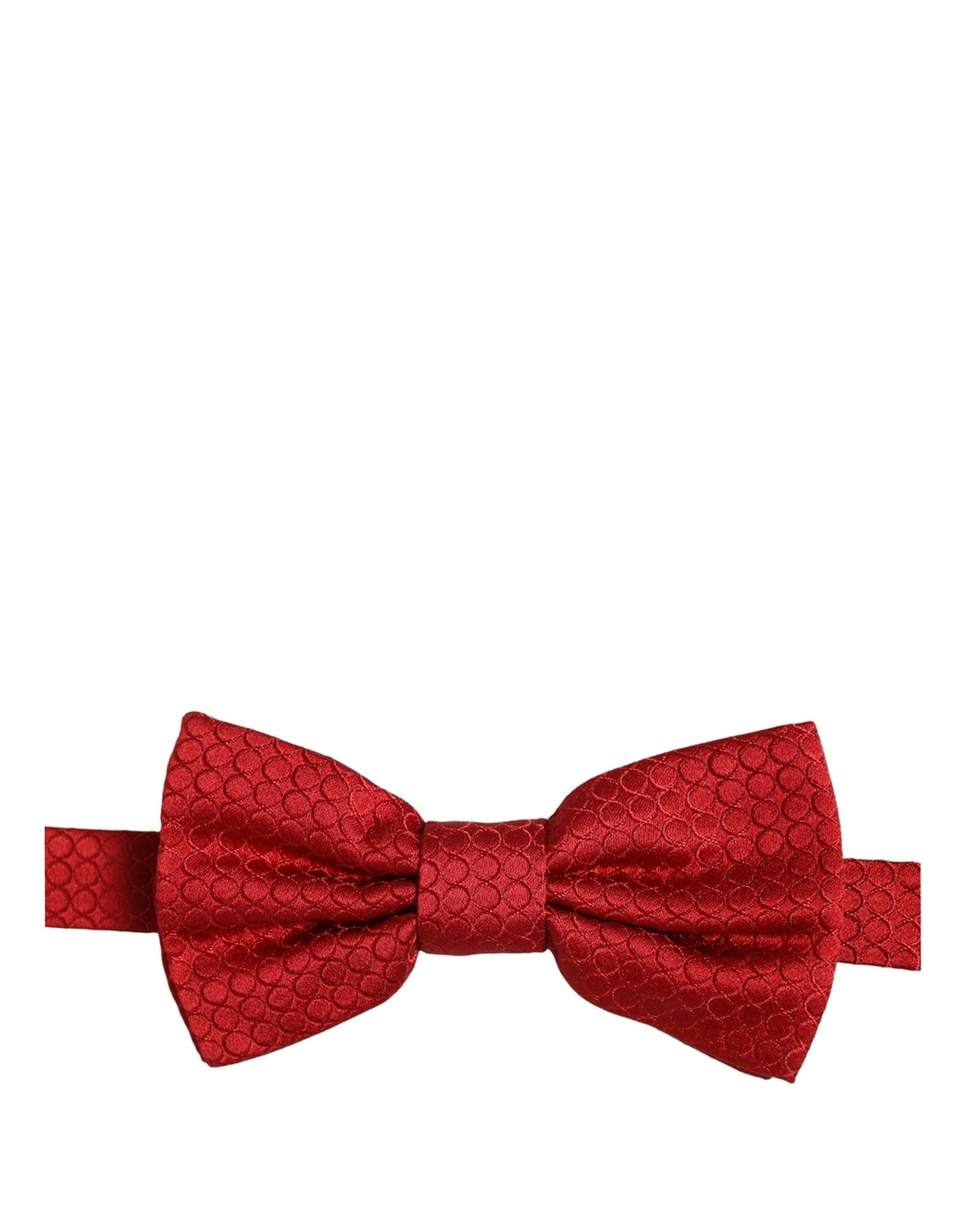 Dolce & Gabbana Men Red 100% Silk Adjustable Neck Papillon Bow Tie Dolce & Gabbana