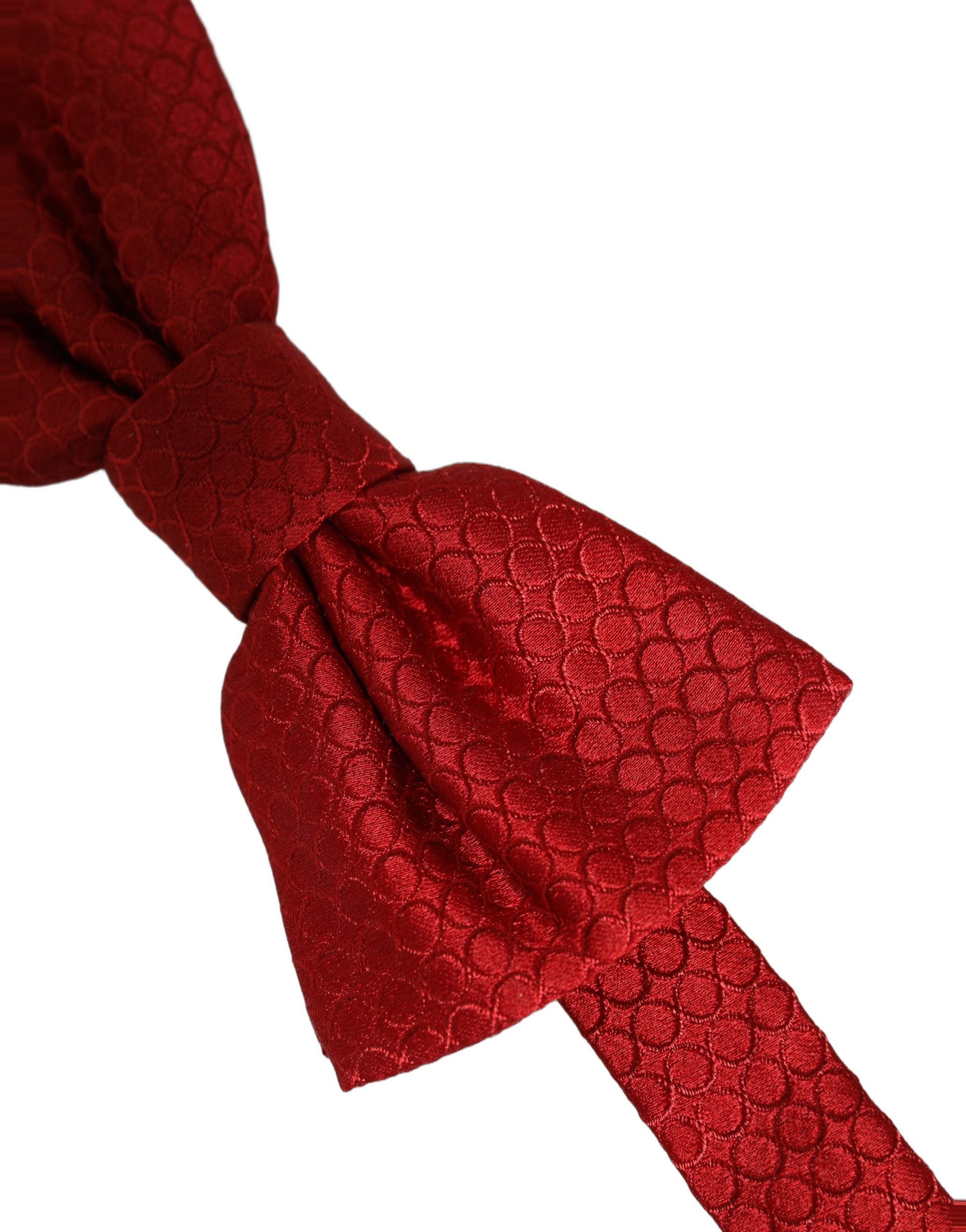 Dolce & Gabbana Men Red 100% Silk Adjustable Neck Papillon Bow Tie Dolce & Gabbana