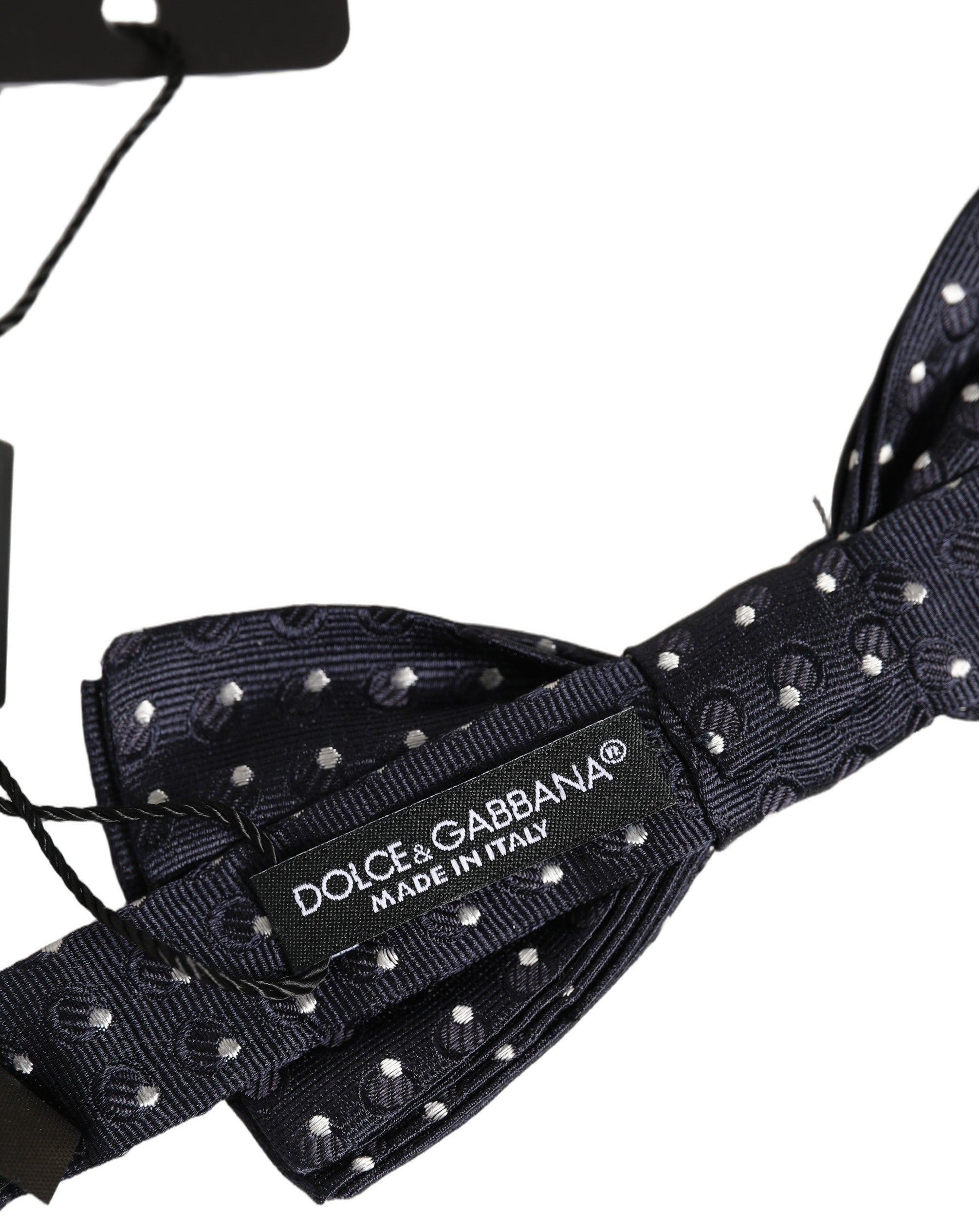 Dolce & Gabbana Black White Polka Dot Adjustable Neck Papillon Bow Tie Dolce & Gabbana