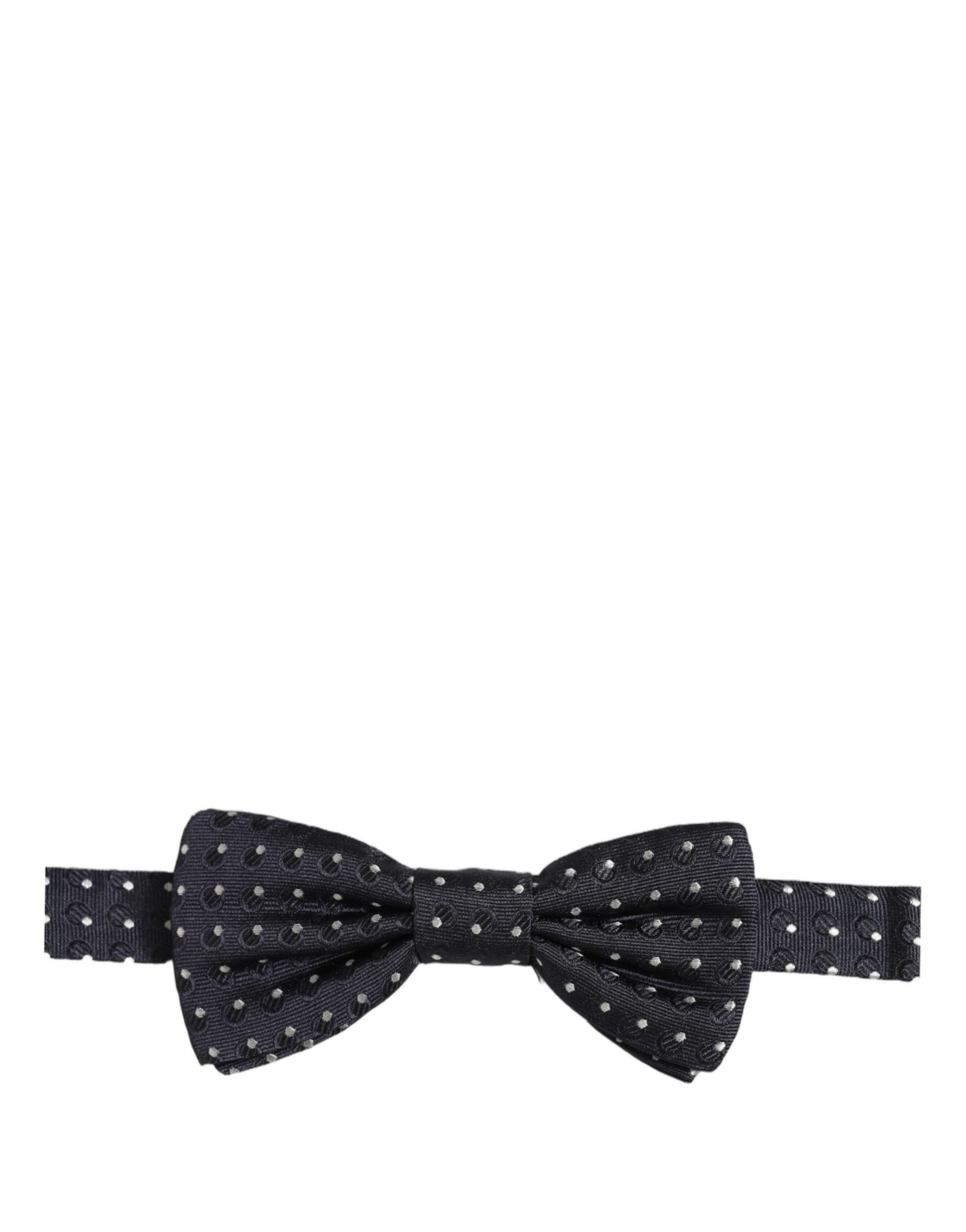 Dolce & Gabbana Black White Polka Dot Adjustable Neck Papillon Bow Tie Dolce & Gabbana