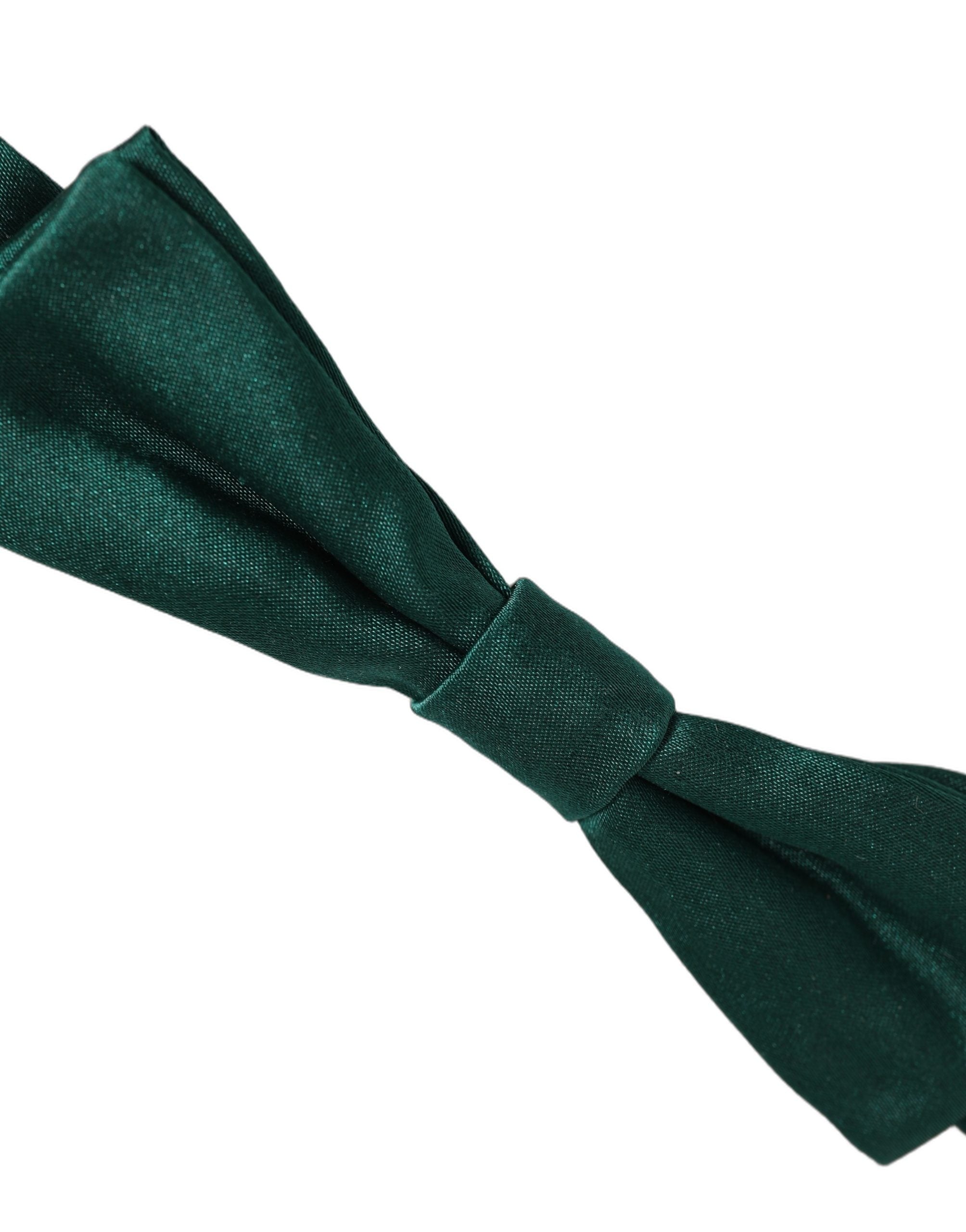 Dolce & Gabbana Men Green 100% Silk Adjustable Neck Papillon Bow Tie Dolce & Gabbana