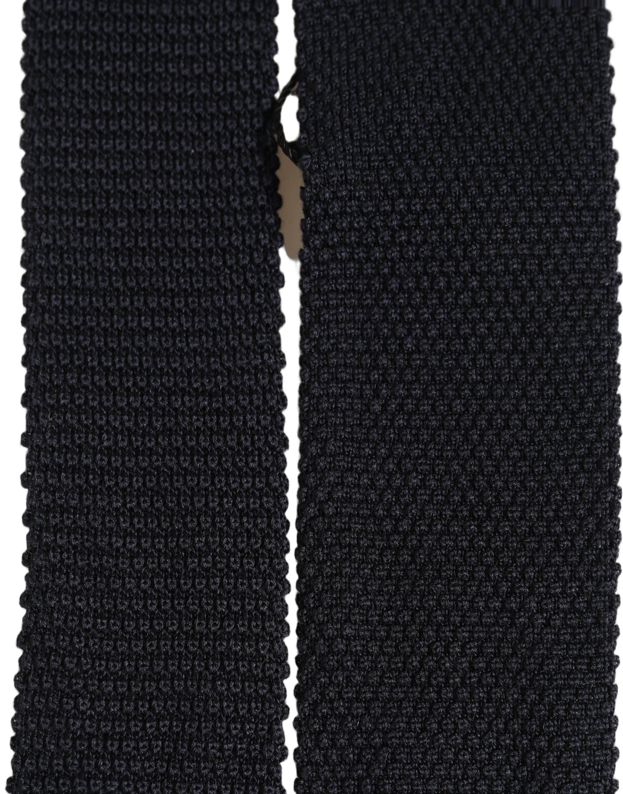 Dolce & Gabbana Men Black 100% Silk Adjustable Men Tied Necktie Tie Dolce & Gabbana