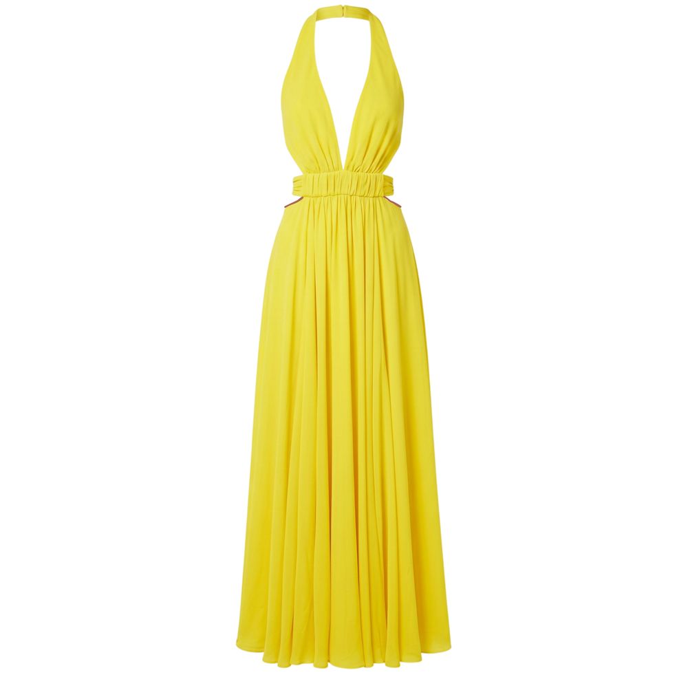 Trussardi Yellow Viscose Women Dress Trussardi