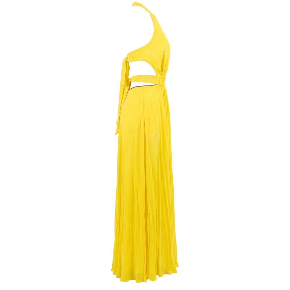 Trussardi Yellow Viscose Women Dress Trussardi