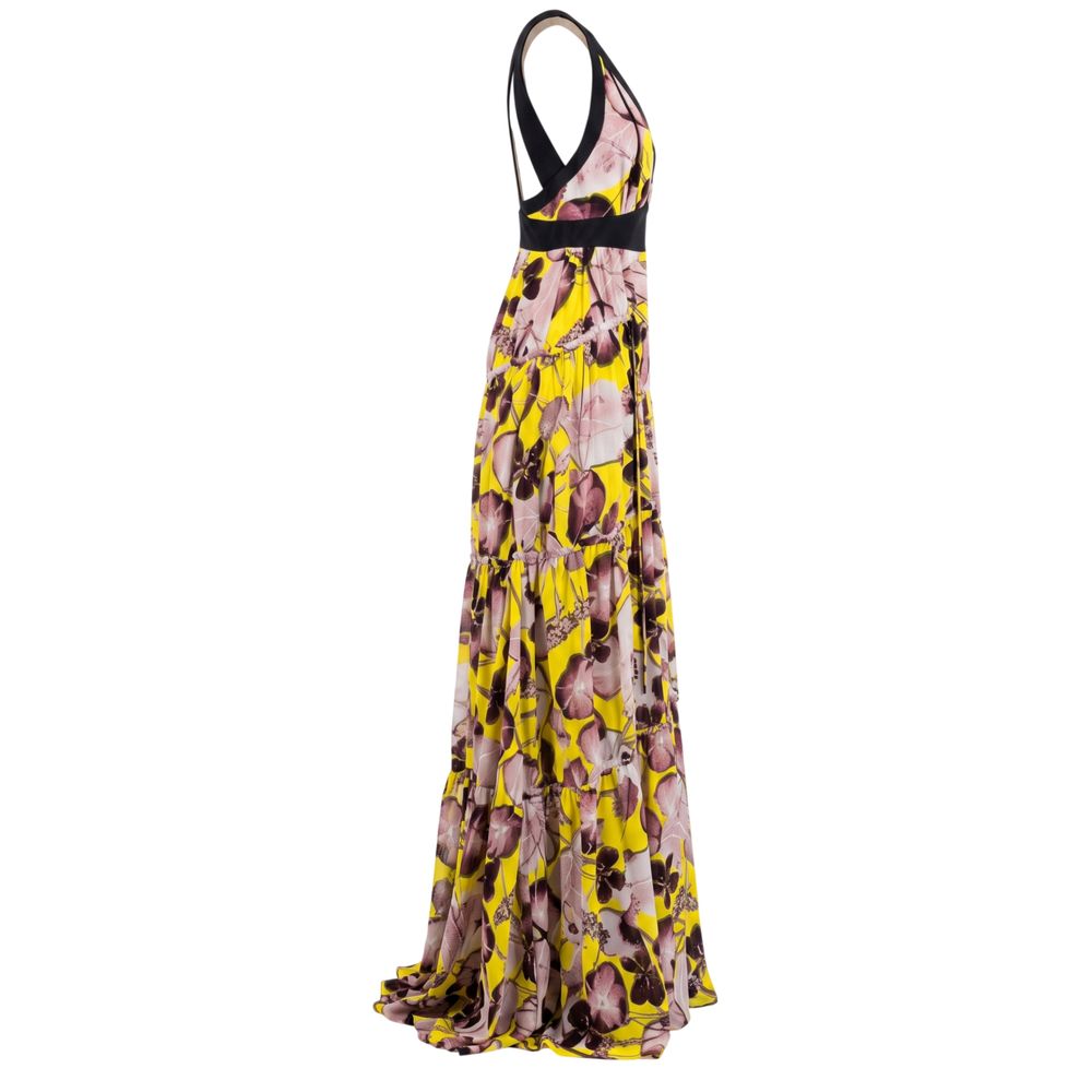 Trussardi Yellow Silk Women Dress Trussardi