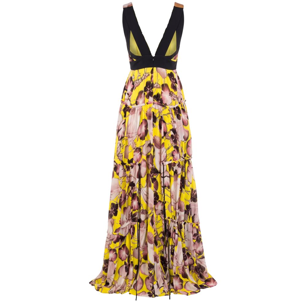 Trussardi Yellow Silk Women Dress Trussardi