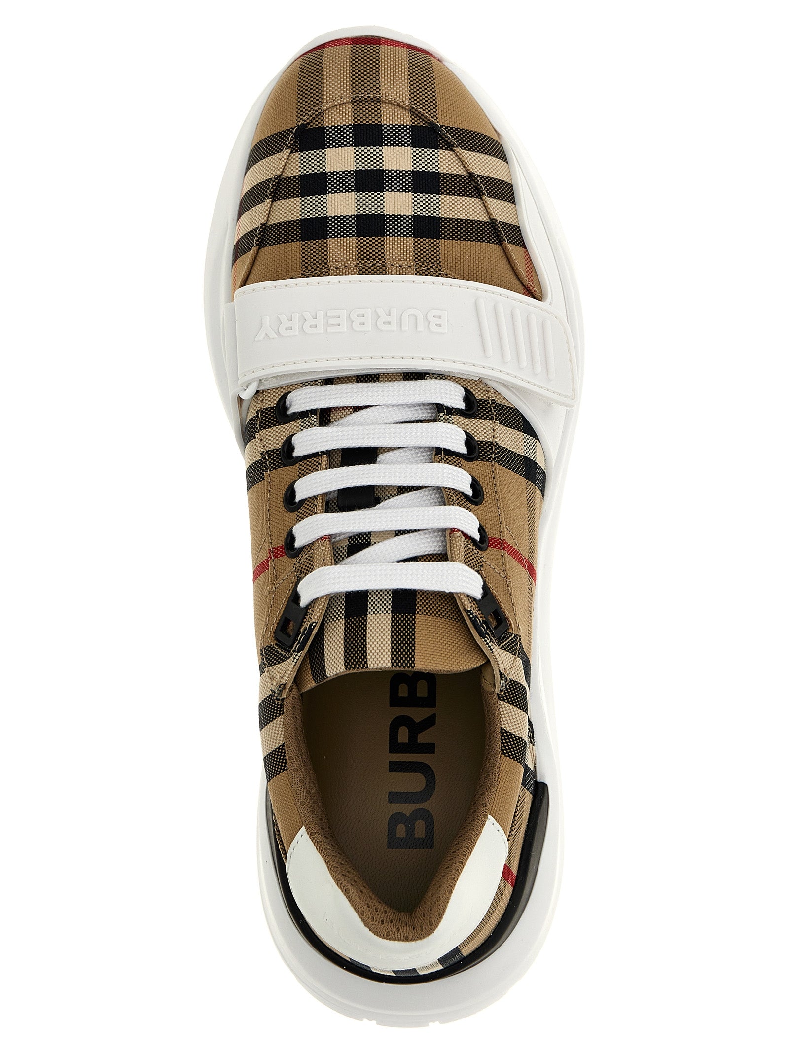 Burberry Beige Cotton Athletic Sneakers Burberry