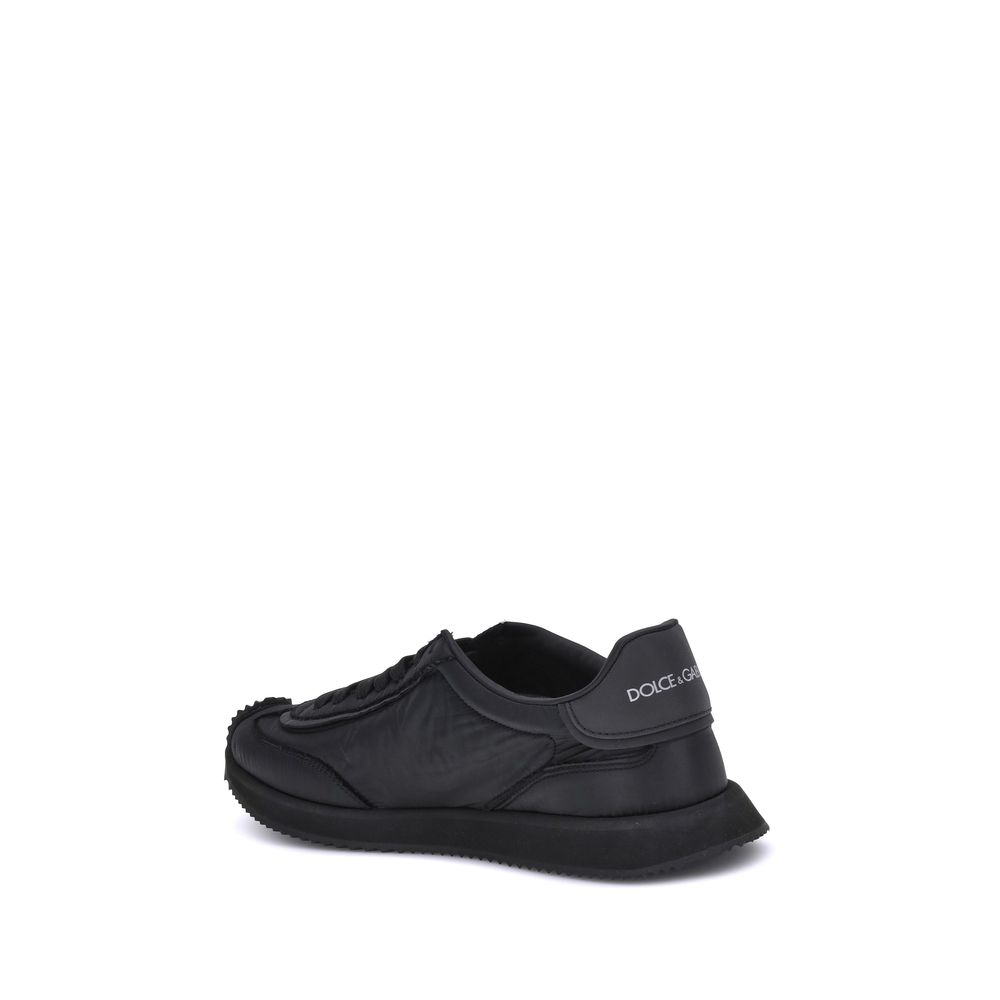 Dolce & Gabbana Black Fabric Athletic Sneakers Dolce & Gabbana