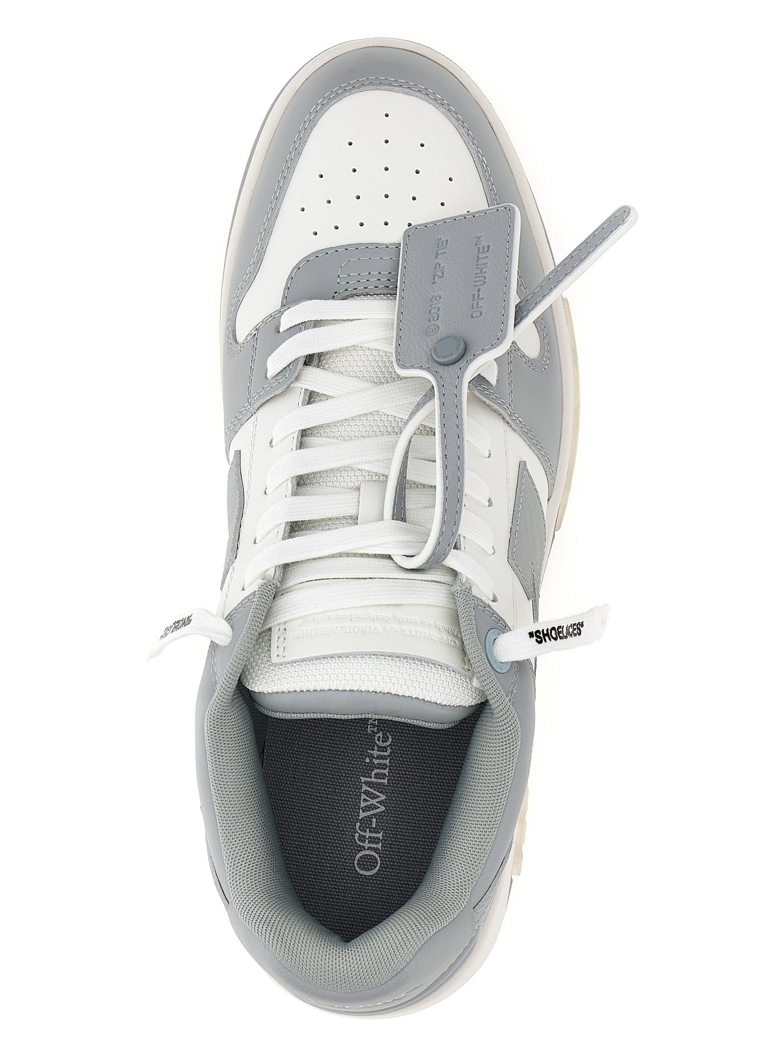Off-White Gray Calfskin Low Top Sneakers Off-White