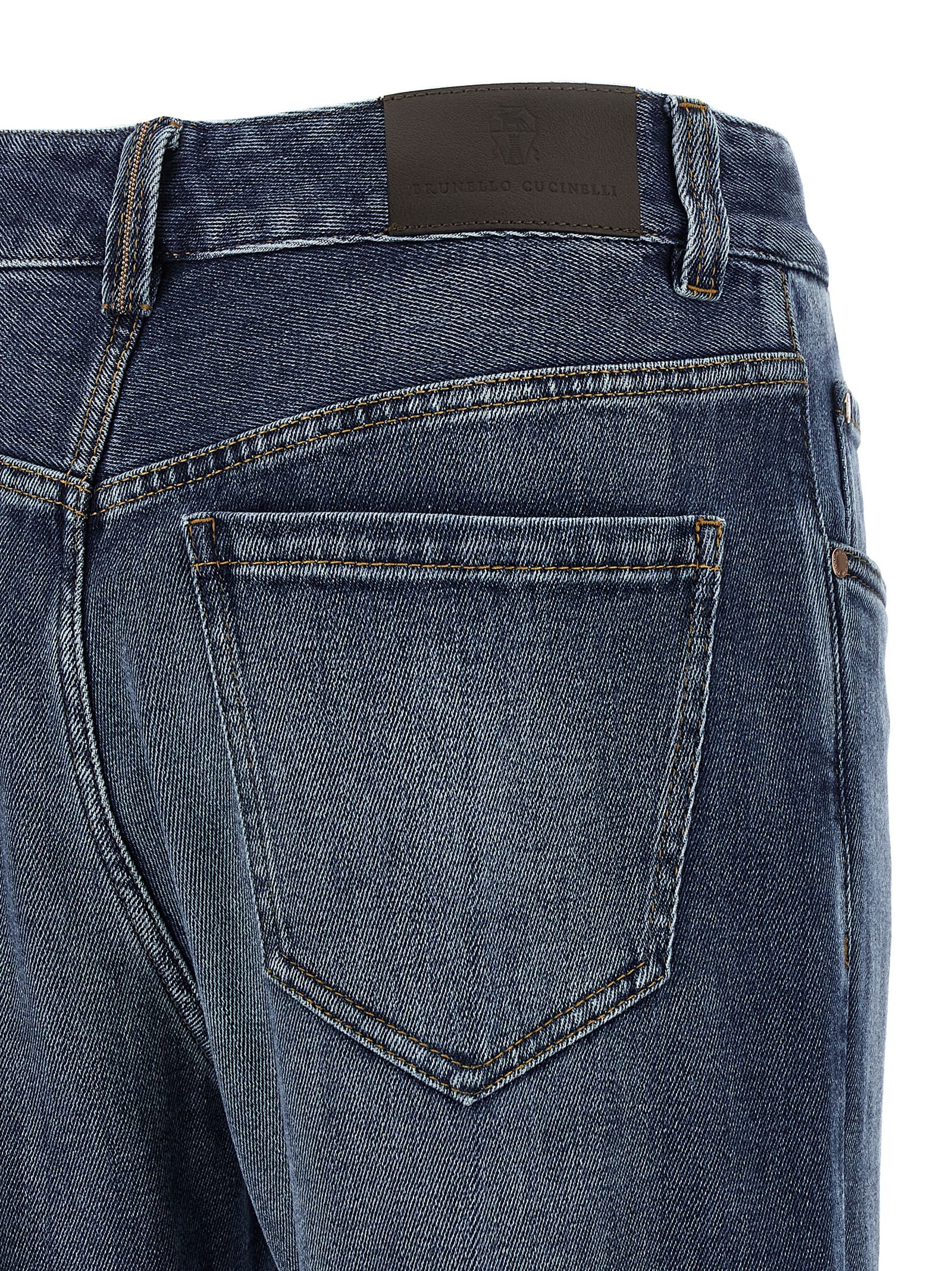 Brunello Cucinelli Blue Cotton Relaxed Fit Jeans Brunello Cucinelli