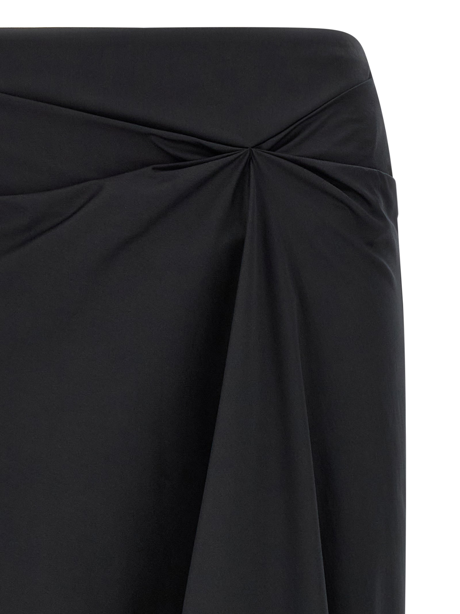 Max Mara Black Cotton Midi Skirt Max Mara