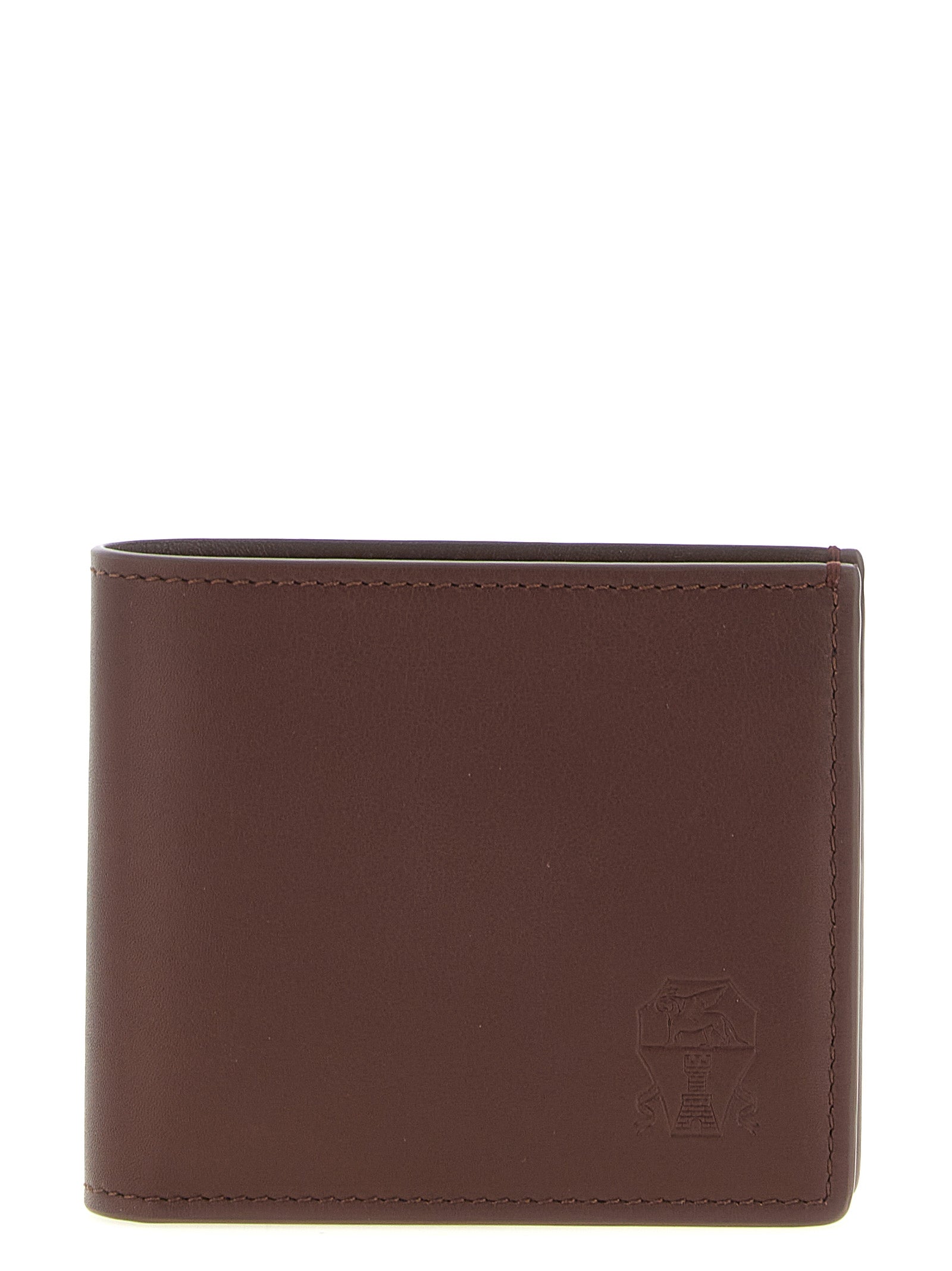 Brunello Cucinelli Brown Calfskin Leather Wallet Brunello Cucinelli