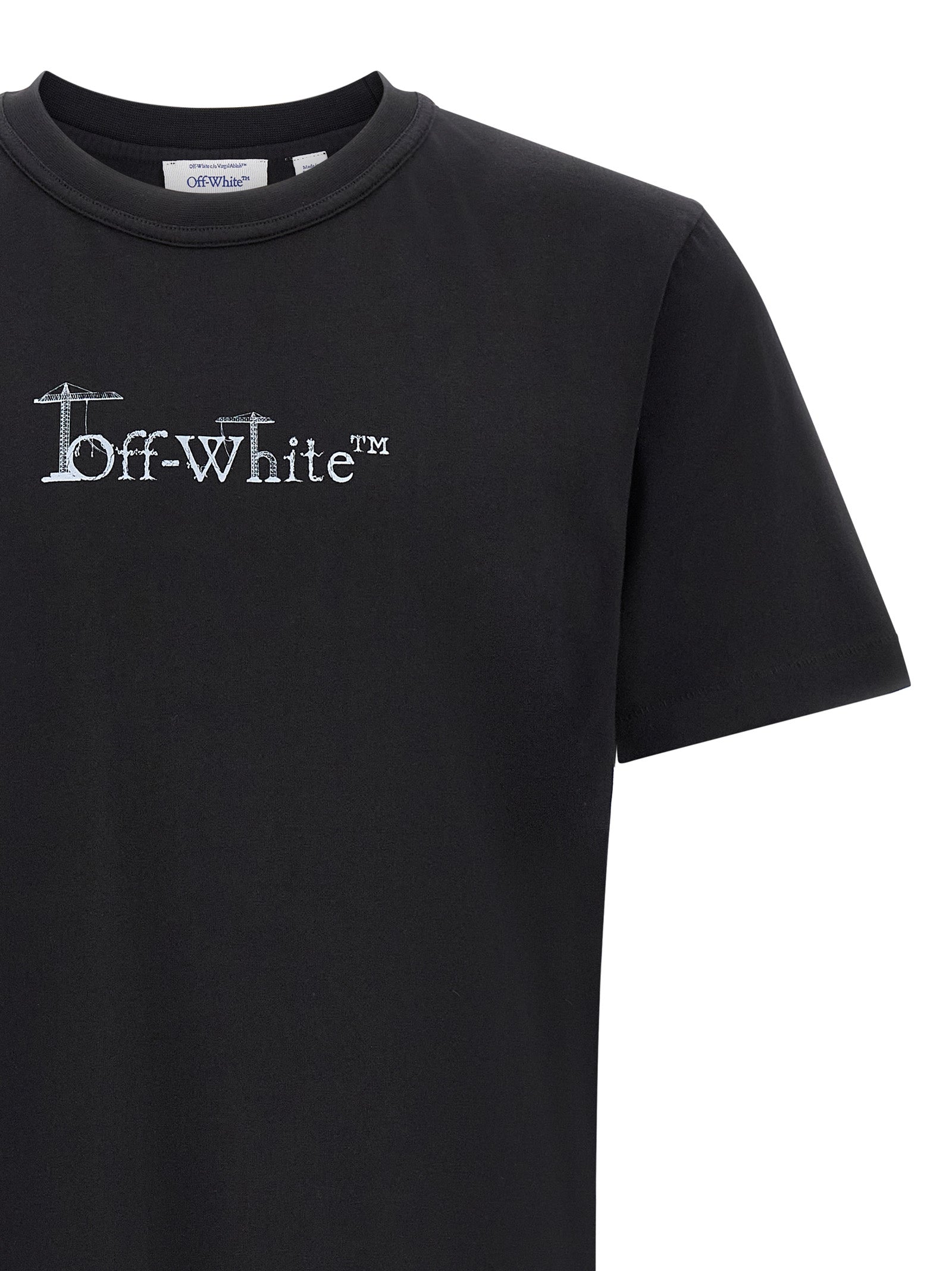 Off-White Black Cotton T-Shirt Off-White