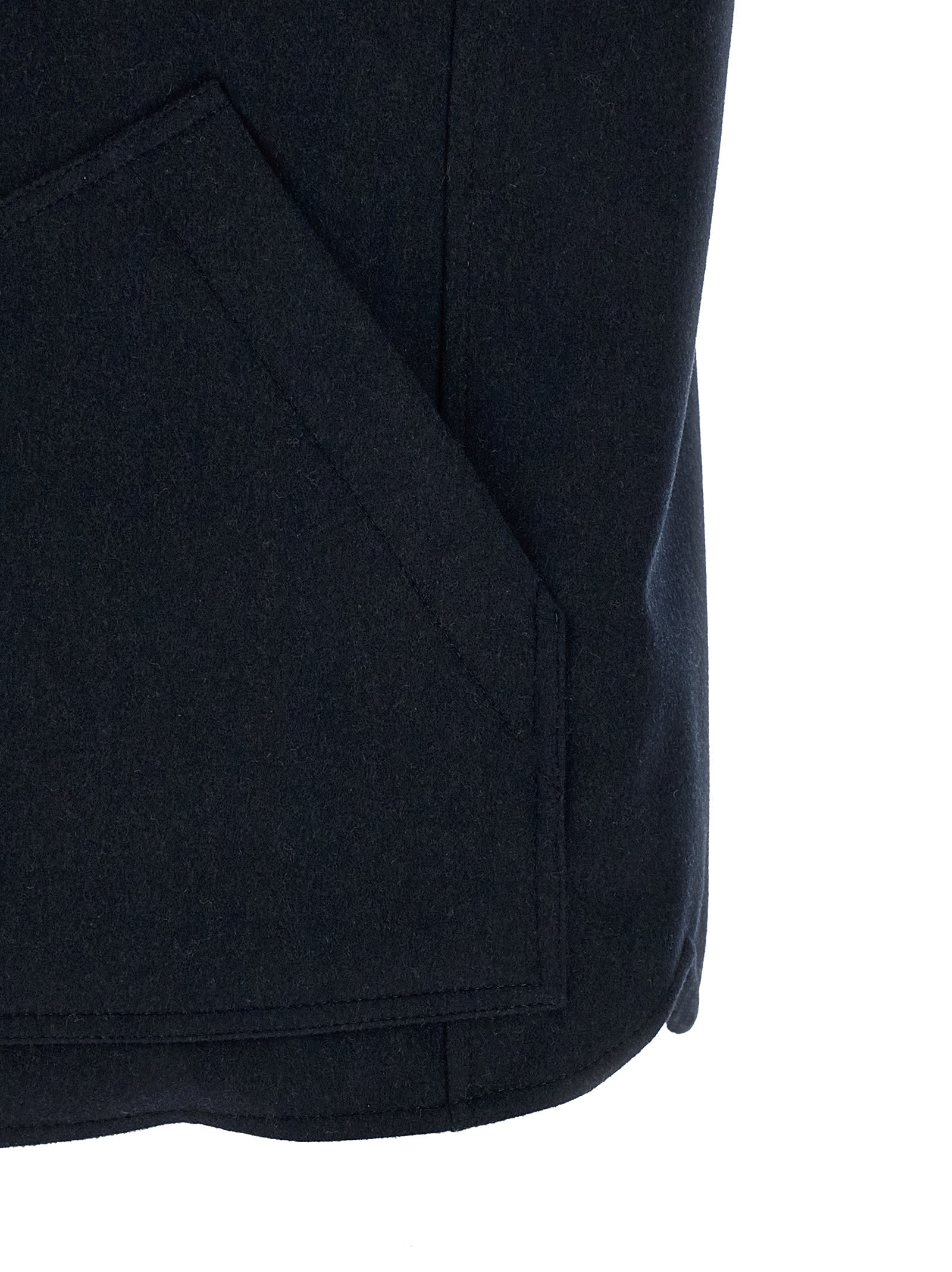 Brunello Cucinelli Blue Wool Sleeveless Jacket Brunello Cucinelli