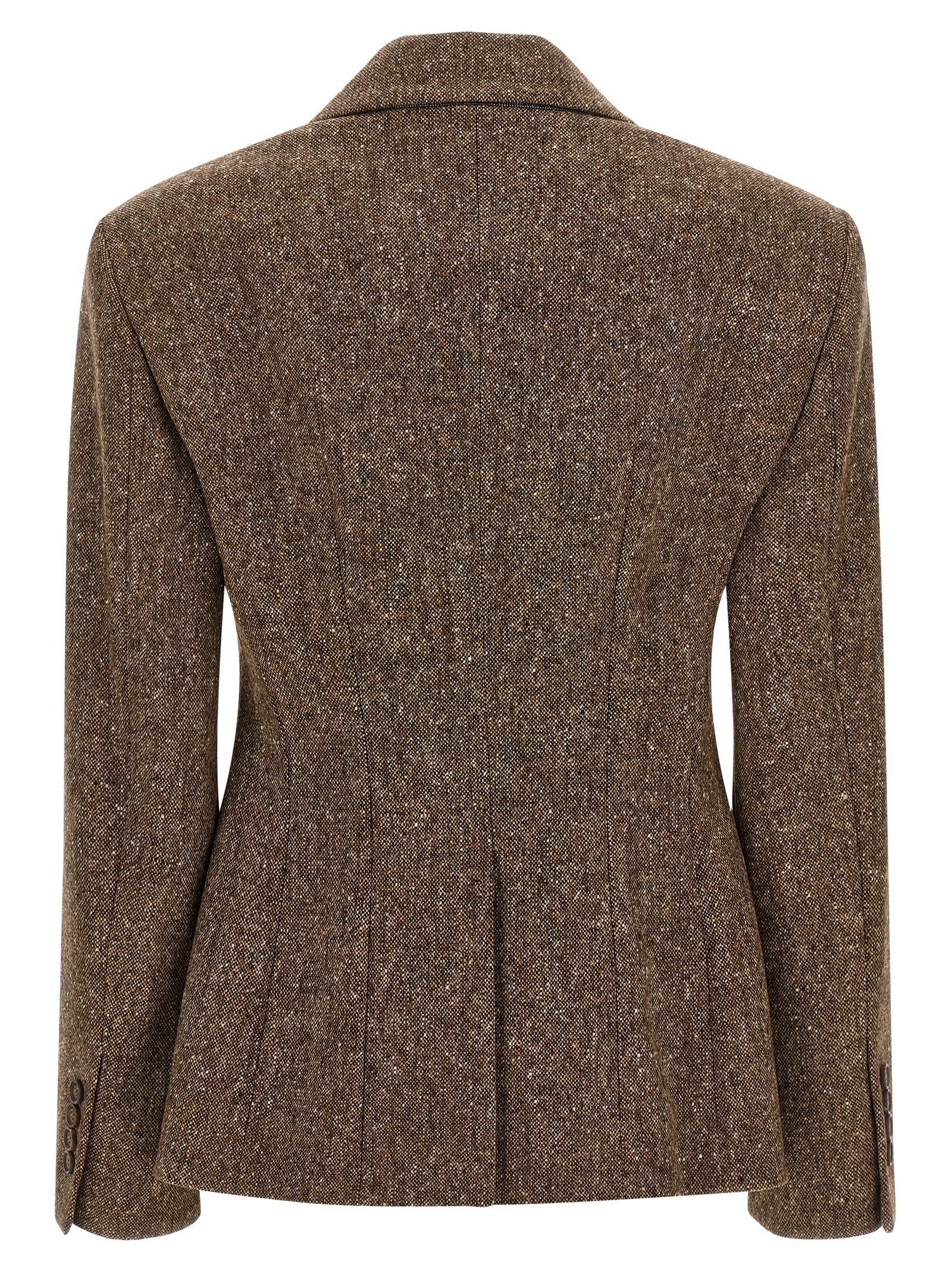 Brunello Cucinelli Brown Virgin Wool Blazer Brunello Cucinelli