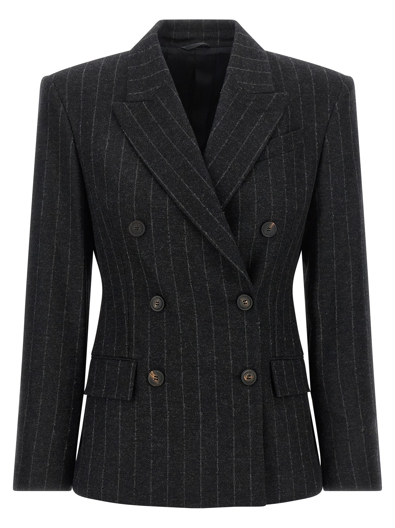 Brunello Cucinelli Gray Virgin Wool Blazer Brunello Cucinelli