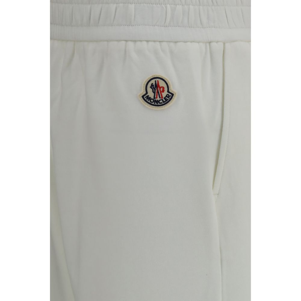 Moncler White Cotton Casual Pants Moncler