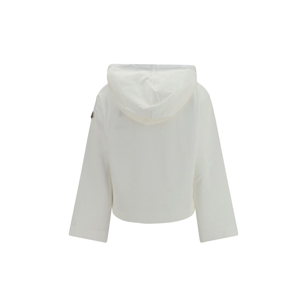 Moncler White Cotton Sweatshirt Moncler