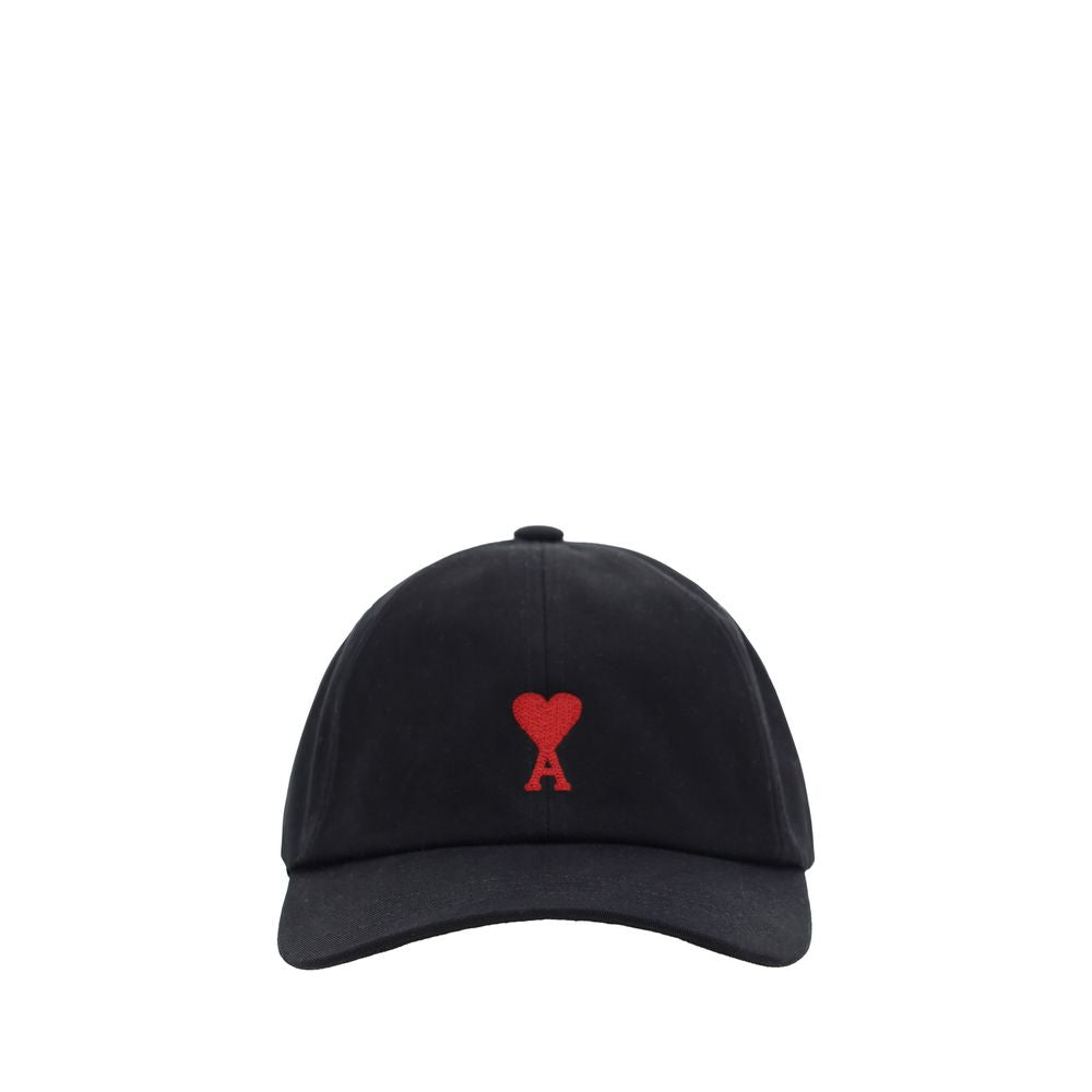 Ami Paris Black Cotton Cap (Baseball Hat) Ami Paris