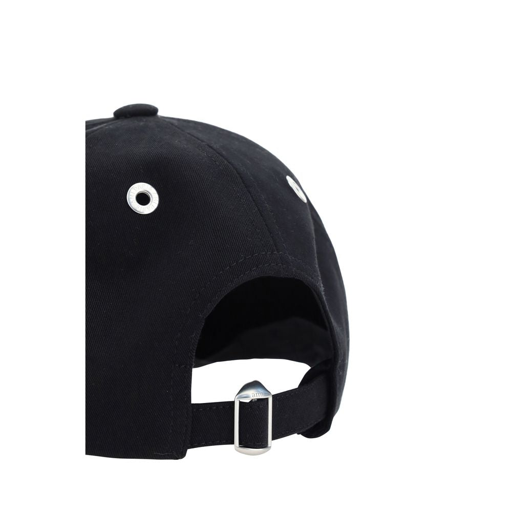 Ami Paris Black Cotton Cap (Baseball Hat) Ami Paris