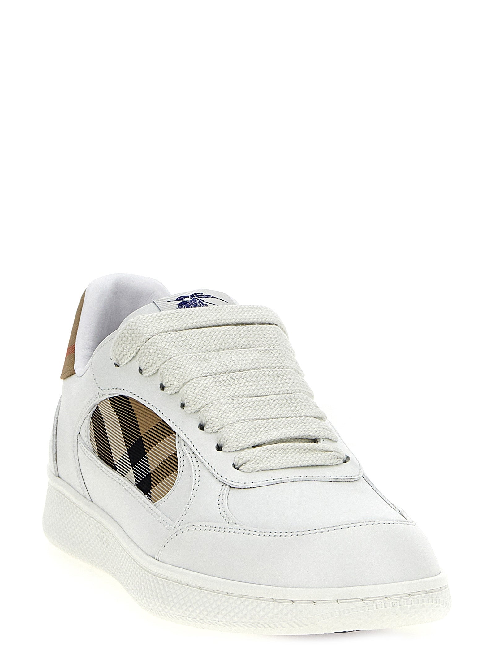 Burberry Beige Leather Low Top Sneakers Burberry