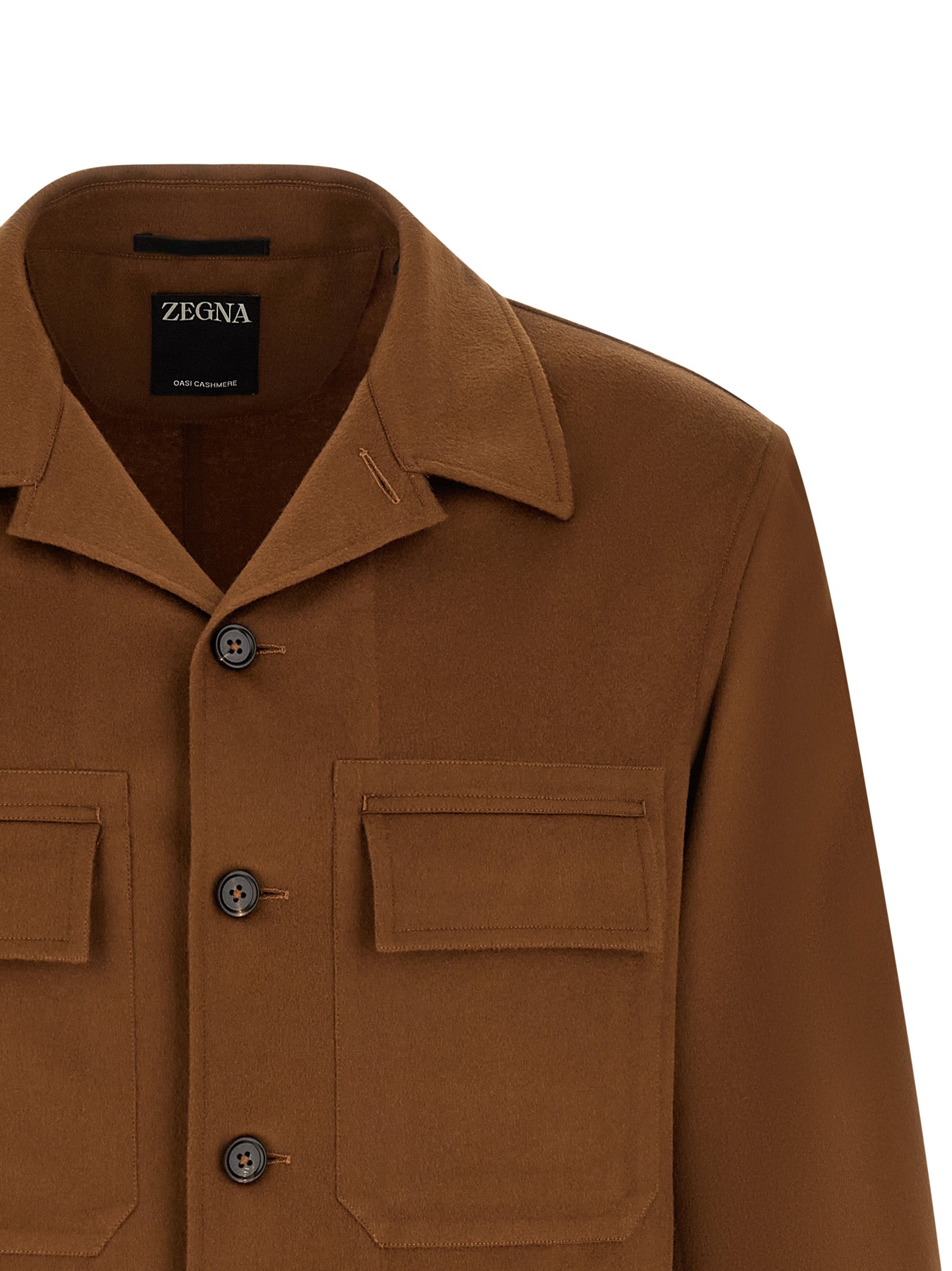 ZEGNA Brown Cashmere Blouse ZEGNA