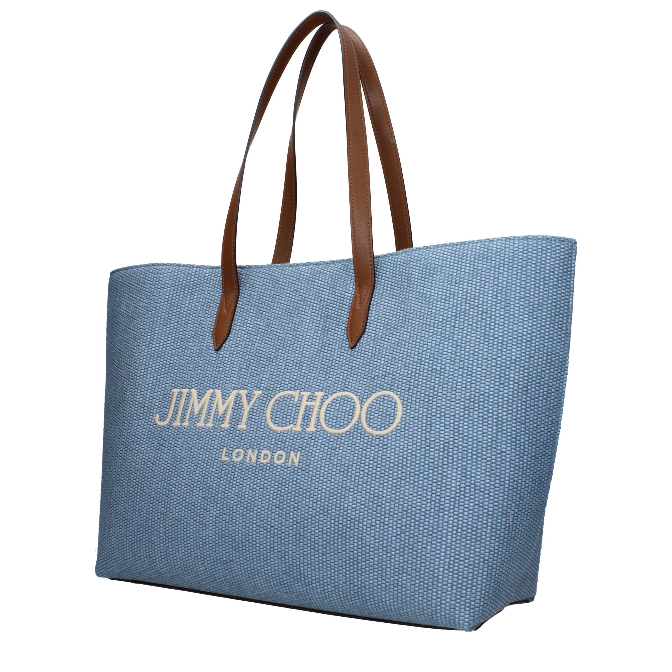 Jimmy Choo Light Blue Fabric Shoulder Bag Jimmy Choo