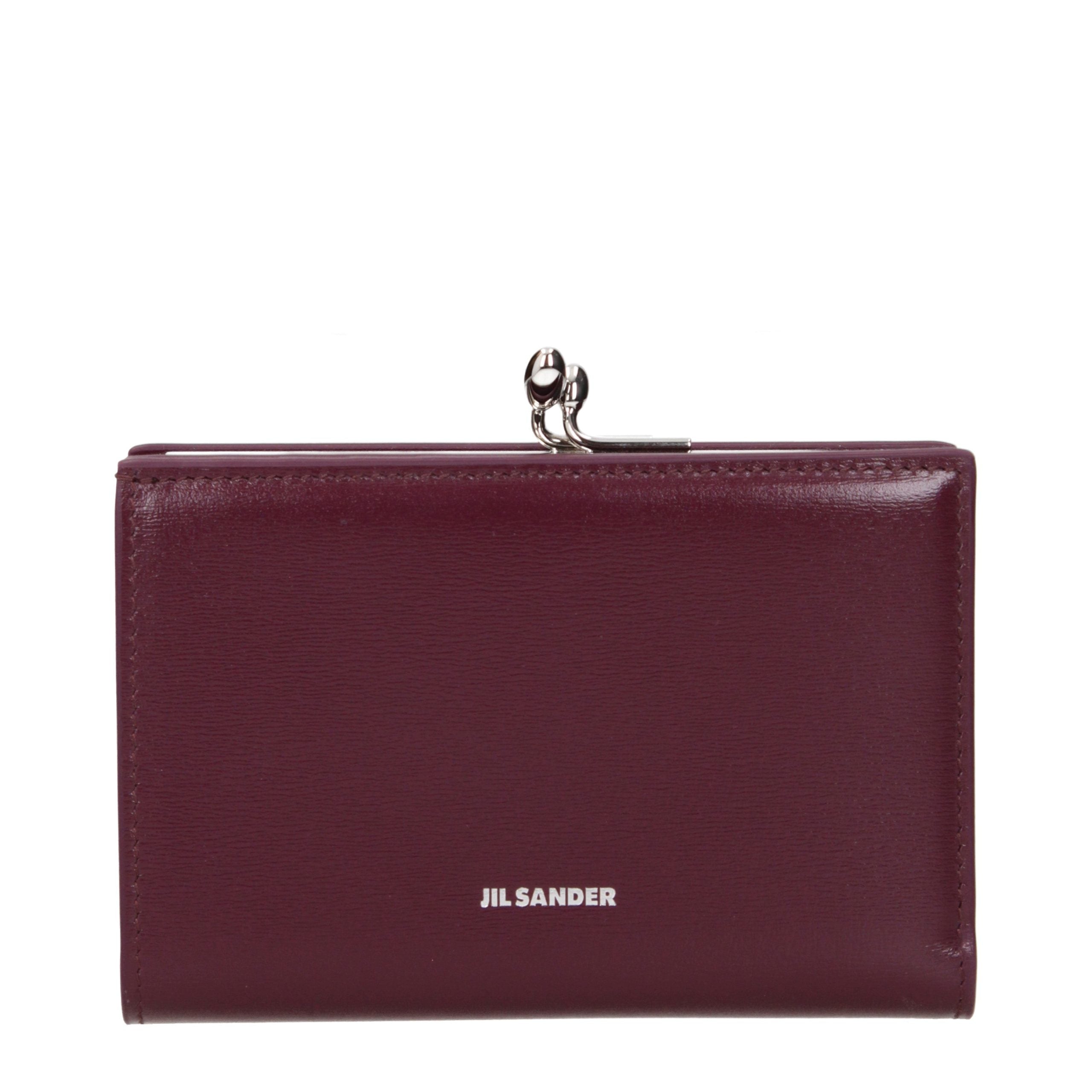 Jil Sander Red Leather Wallet Jil Sander