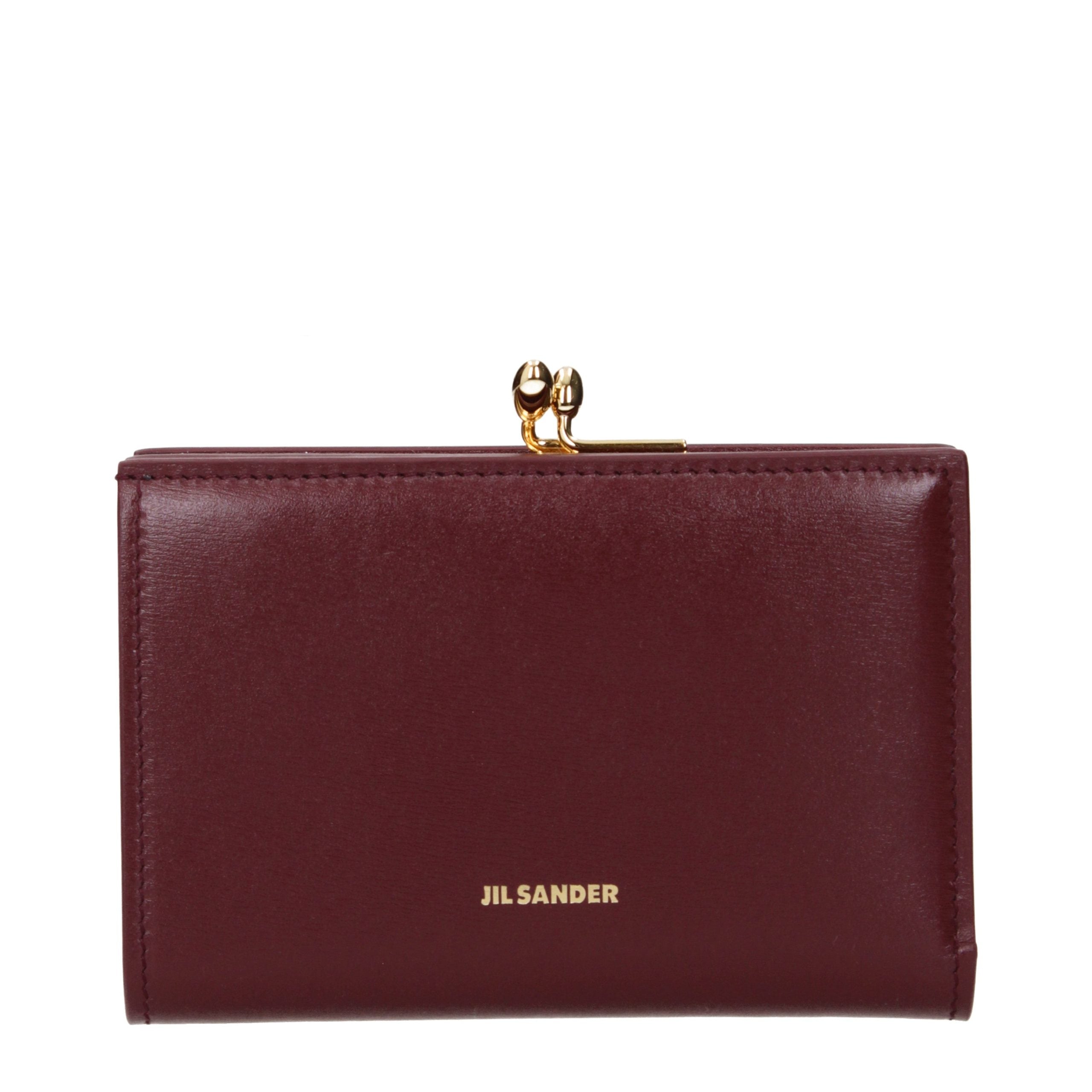 Jil Sander Red Leather Wallet Jil Sander