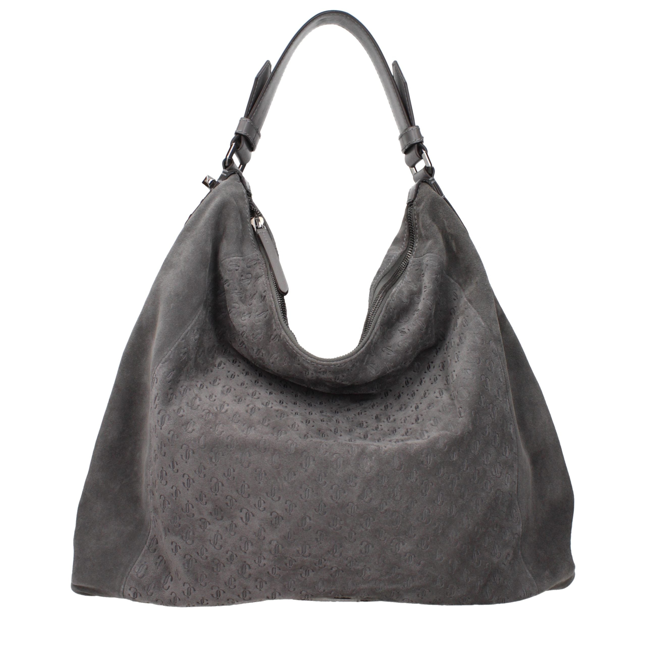 Jimmy Choo Gray Leather Shoulder Bag Jimmy Choo