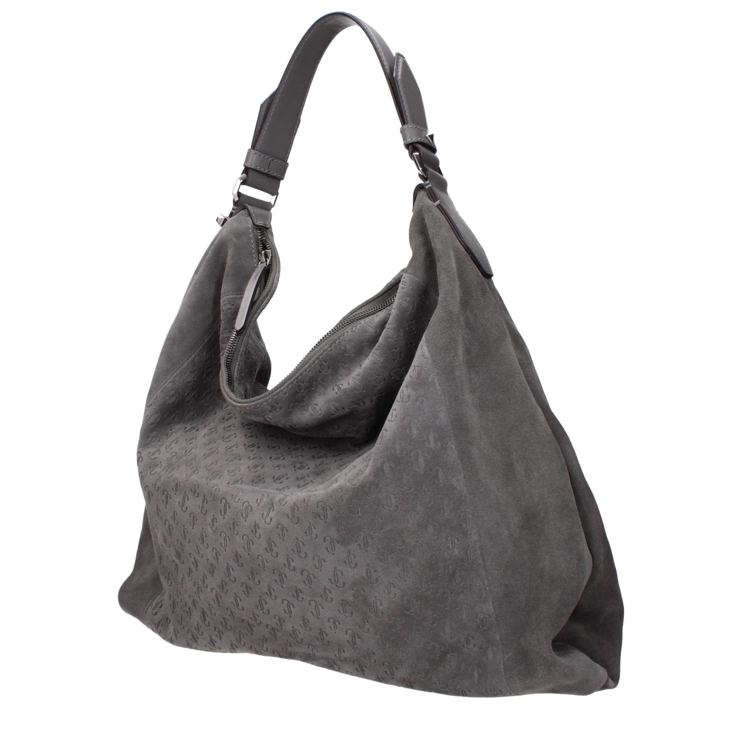 Jimmy Choo Gray Leather Shoulder Bag Jimmy Choo