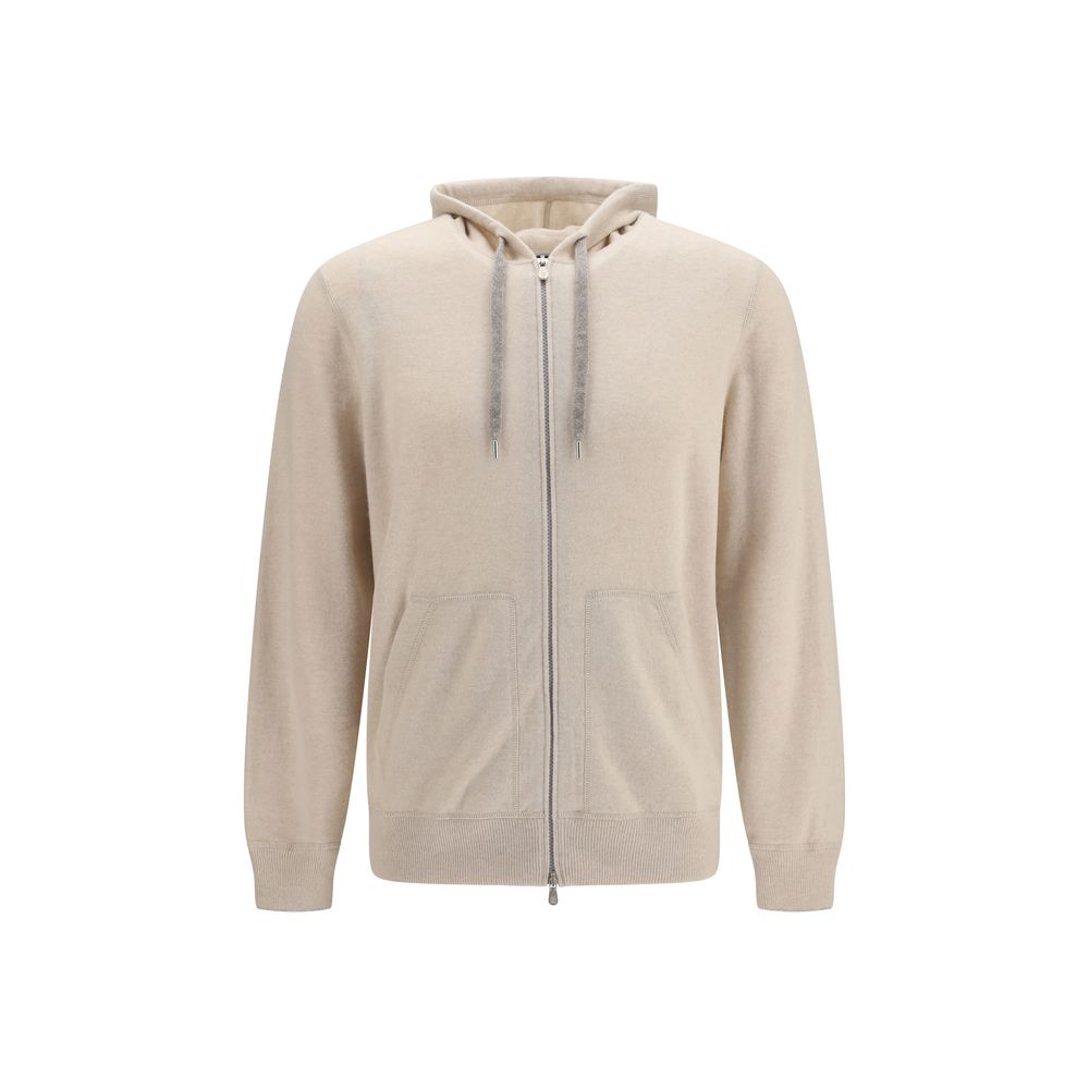 Brunello Cucinelli Beige Cashmere Sweatshirt Brunello Cucinelli
