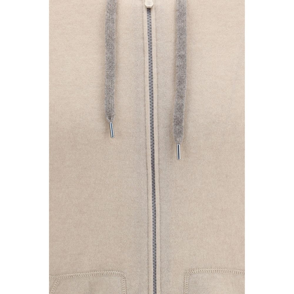 Brunello Cucinelli Beige Cashmere Sweatshirt Brunello Cucinelli
