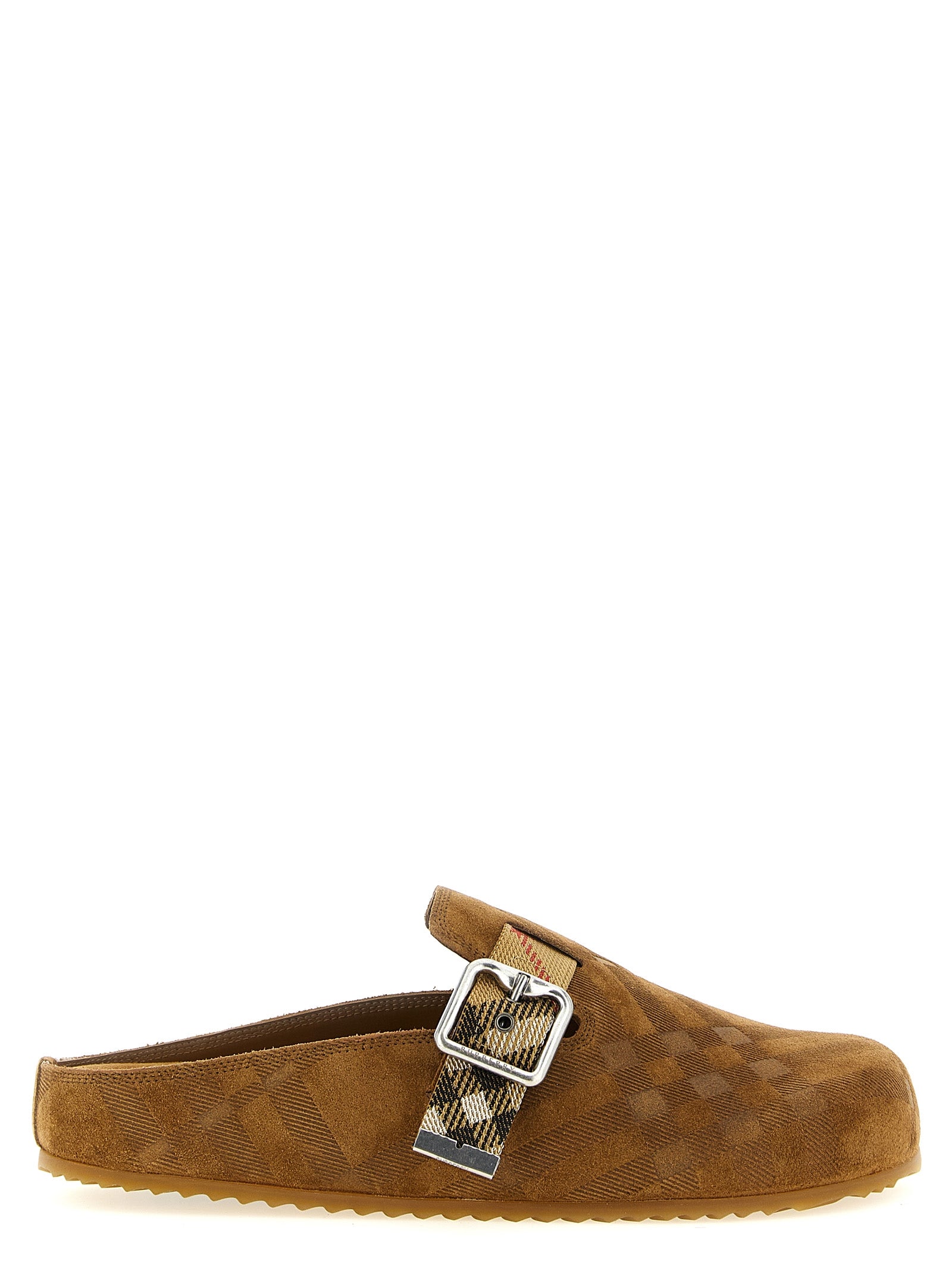 Burberry Brown Leather Clogs Burberry