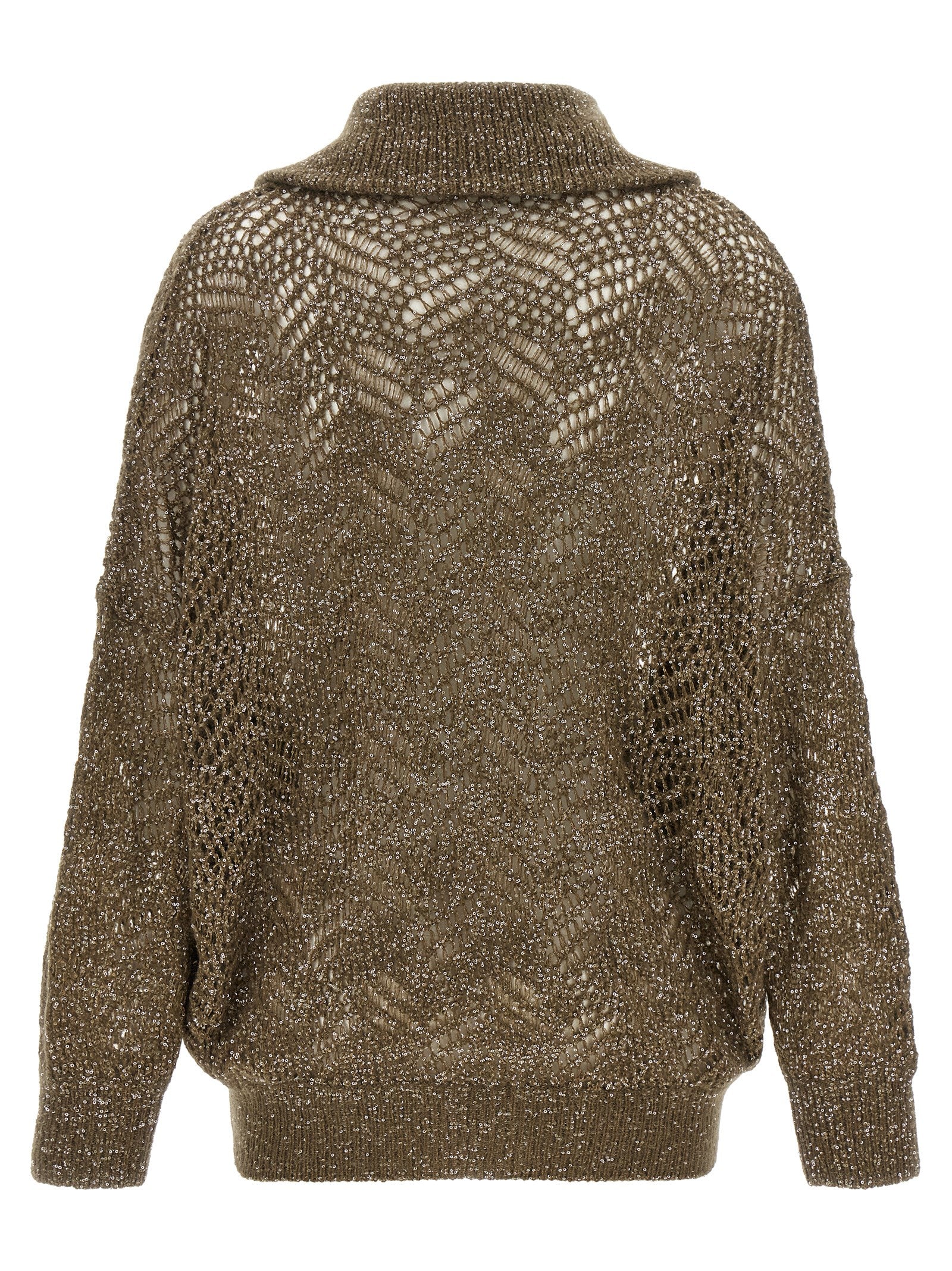 Brunello Cucinelli Brown Polyamide Cardigan Brunello Cucinelli