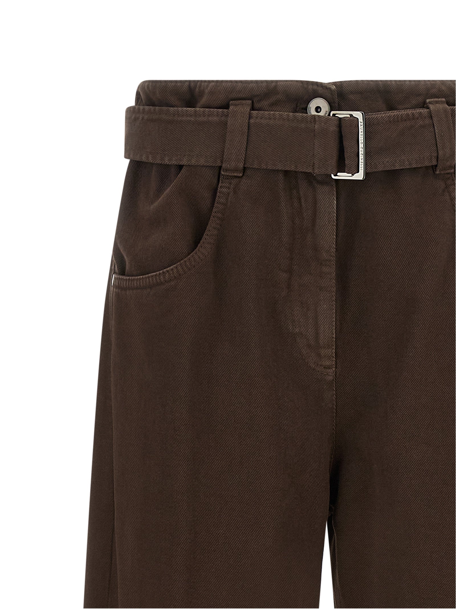 Brunello Cucinelli Brown Cotton Jeans Denim Brunello Cucinelli