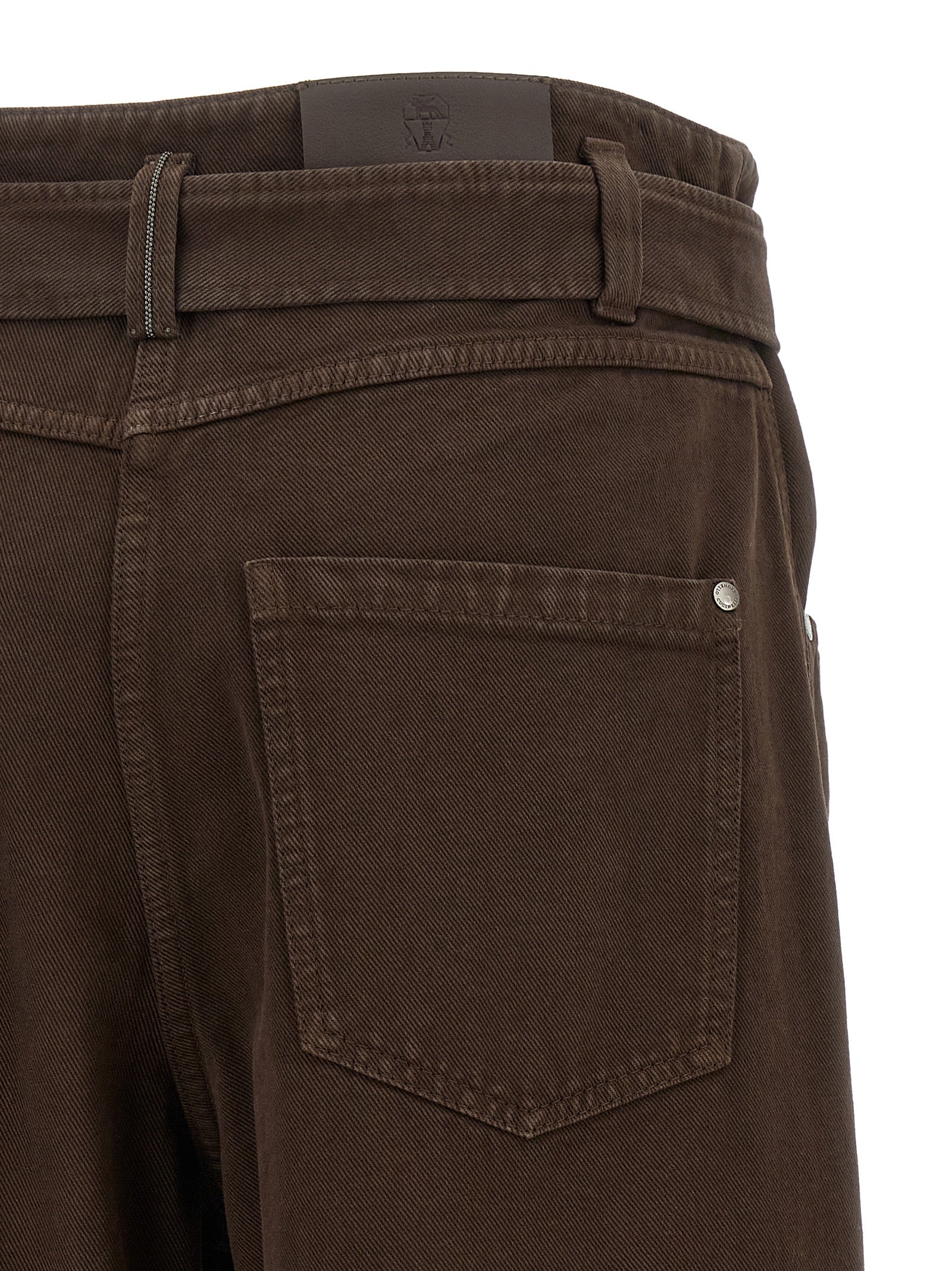 Brunello Cucinelli Brown Cotton Jeans Denim Brunello Cucinelli