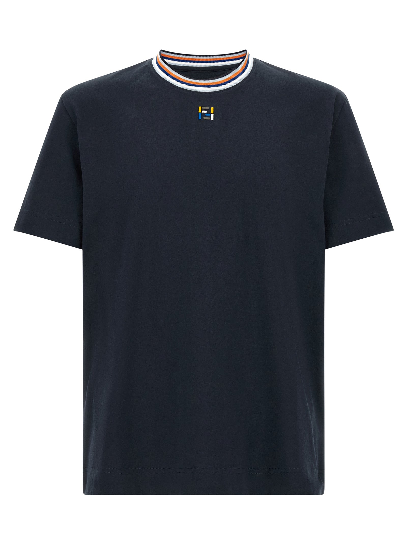 Fendi Blue Cotton T-Shirt Fendi