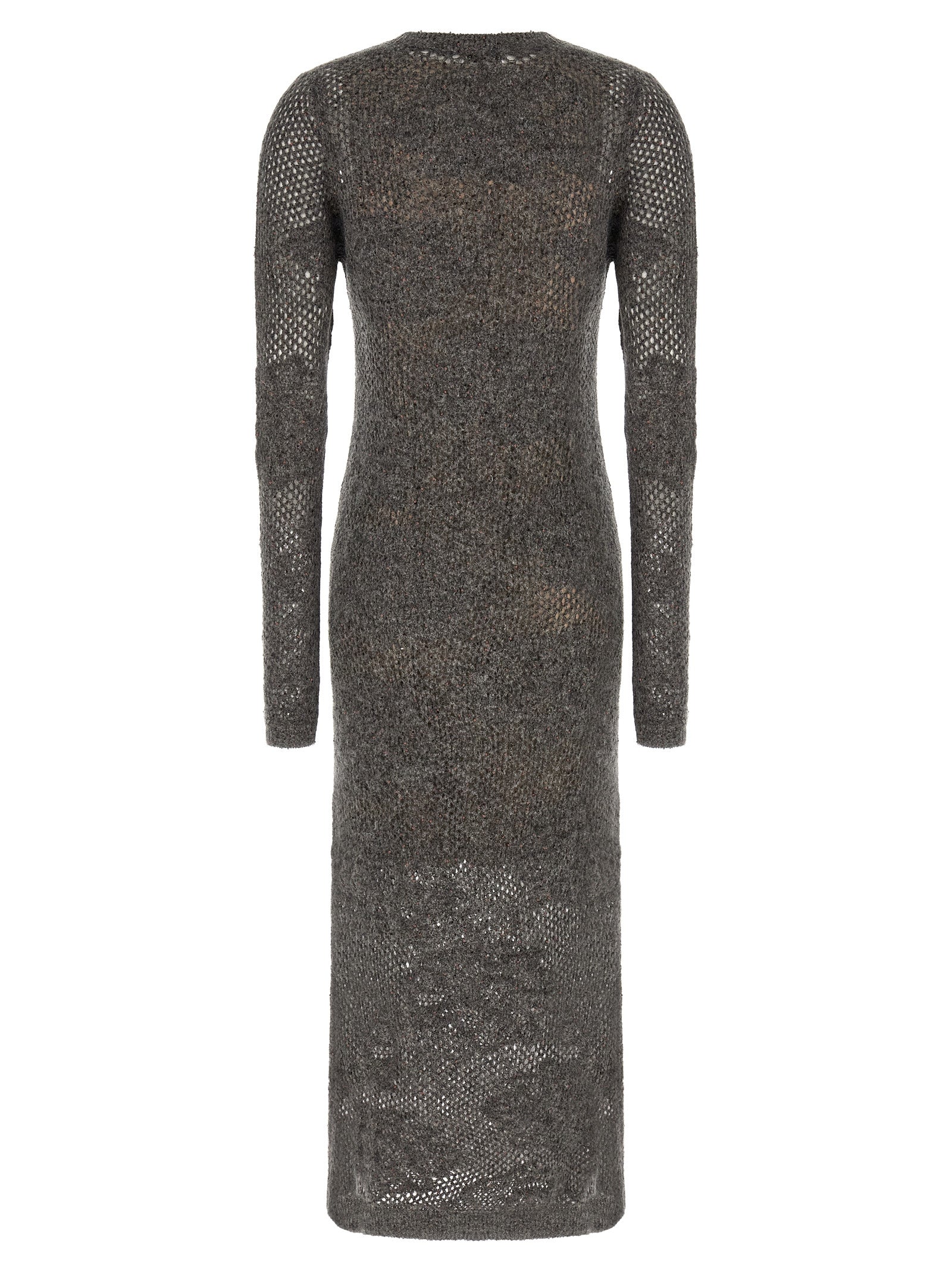 Brunello Cucinelli Gray Nylon Casual Dress Brunello Cucinelli