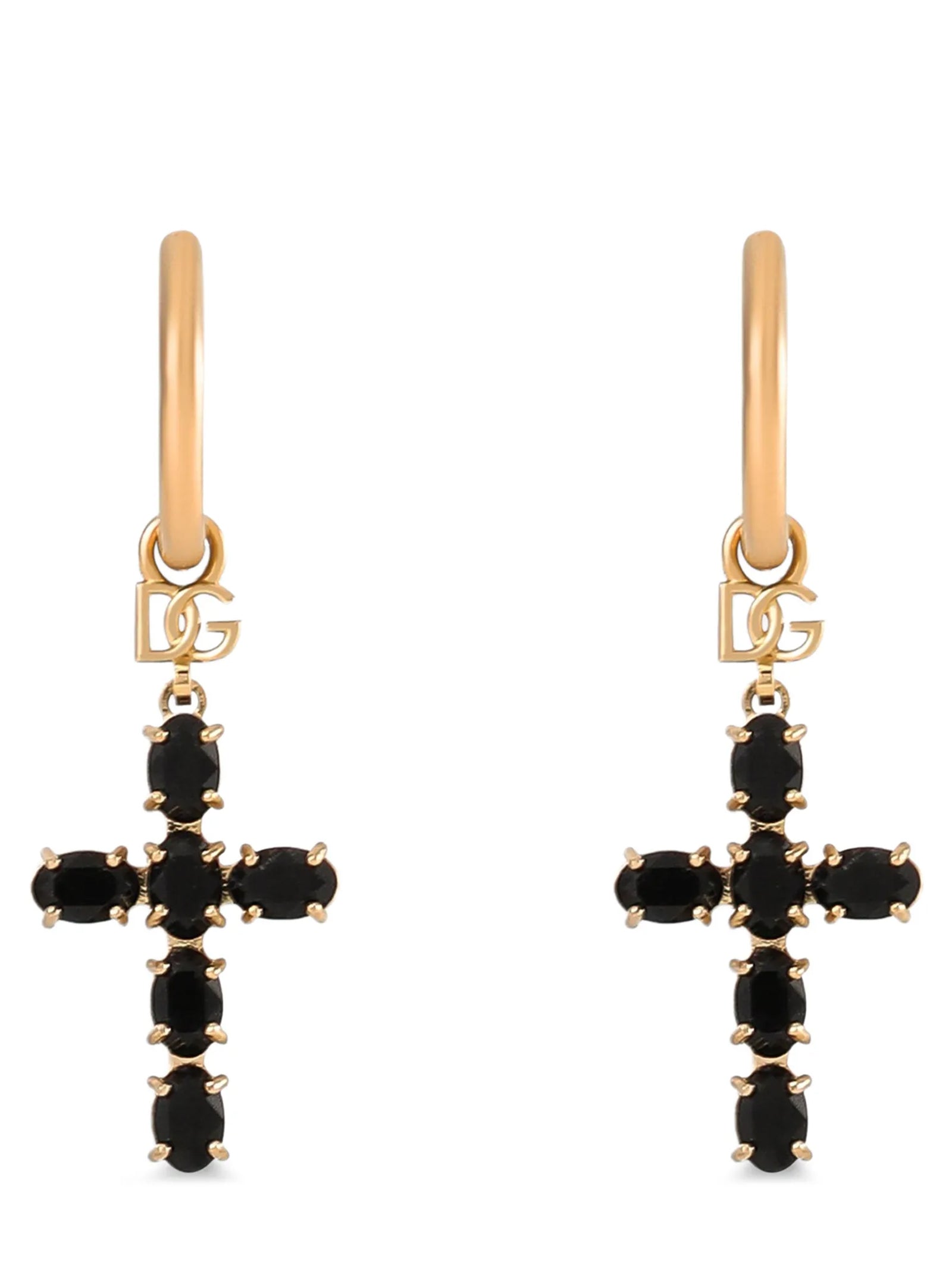 Dolce & Gabbana Black Brass Earrings Dolce & Gabbana