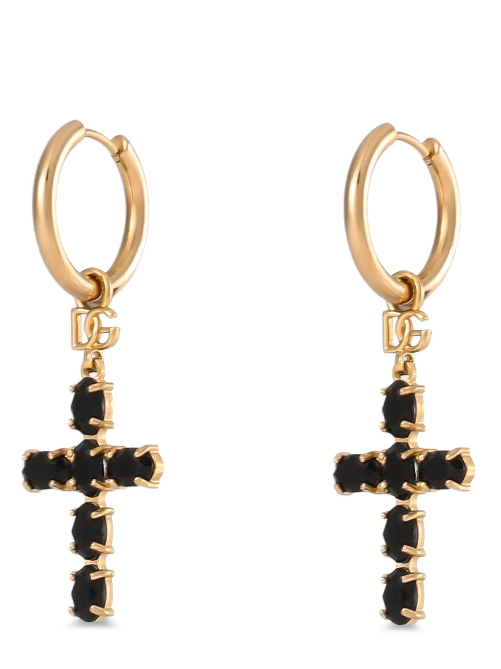 Dolce & Gabbana Black Brass Earrings Dolce & Gabbana