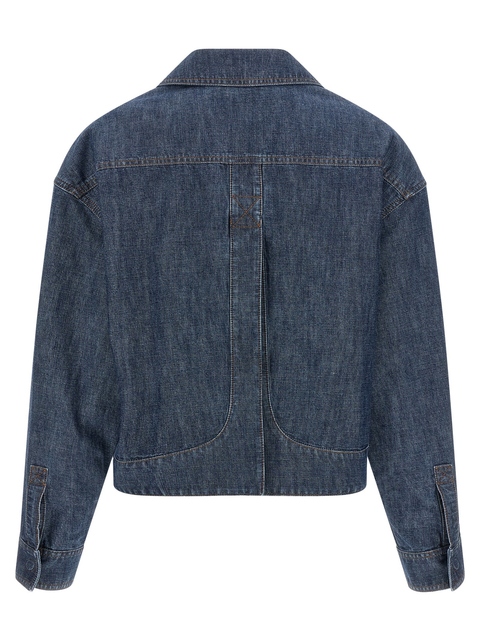 Fendi Blue Cotton Denim Jacket Fendi