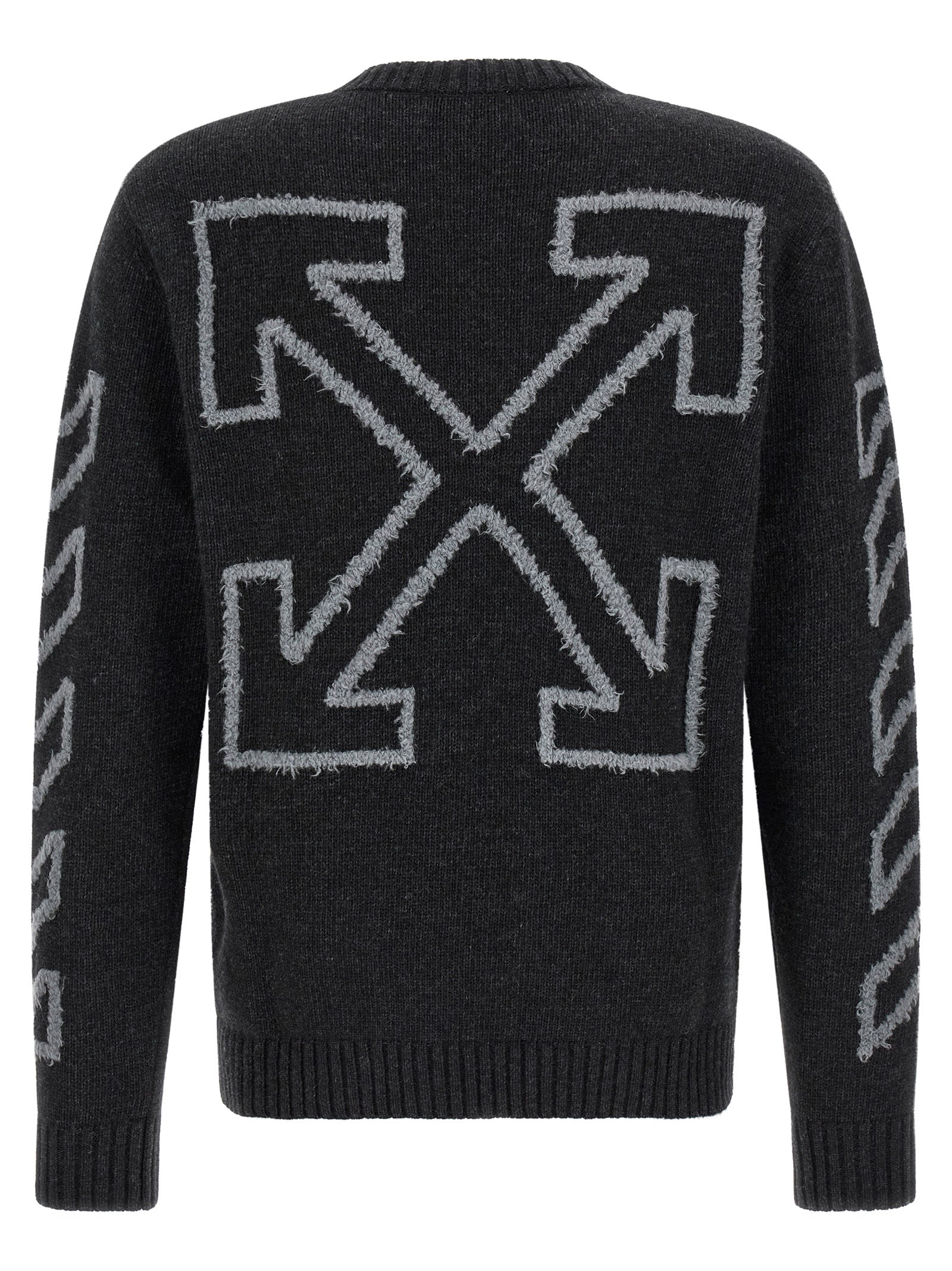 Off-White Gray Wool Cardigan Off-White