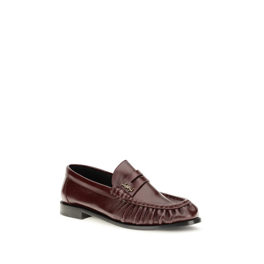 Saint Laurent Bordeaux Lamb Ovis Aries Aries Slip-On Loafers Saint Laurent